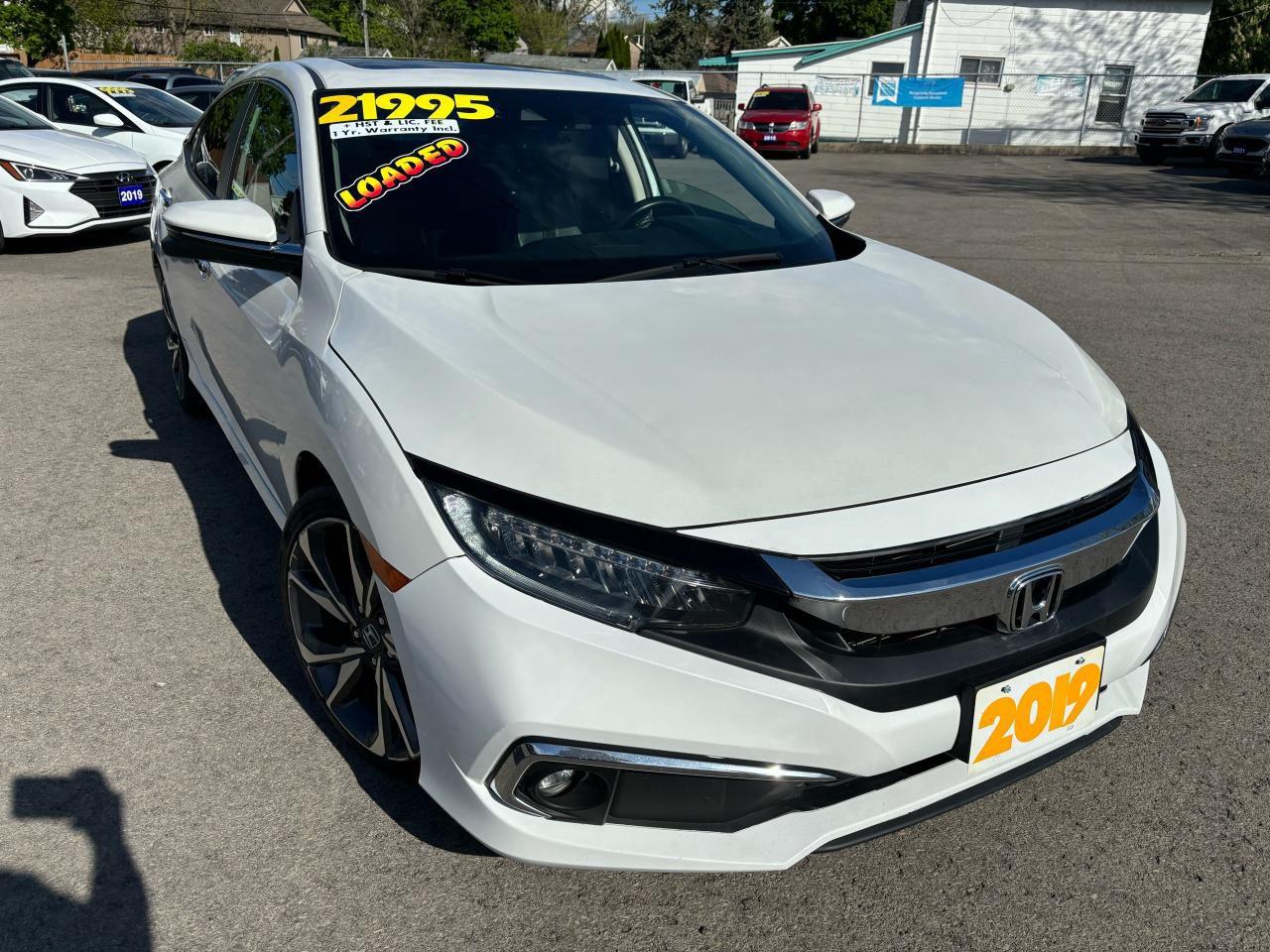 2019 Honda Civic Touring, Loaded, Navigation, Leather, Sunroof