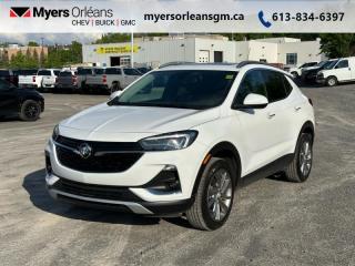 <b>Leather Seats,  Power Liftgate,  Remote Start,  Aluminum Wheels,  Leather Seats!</b><br> <br>    If comfort was a car, it would be this 2022 Buick Encore. This  2022 Buick Encore GX is fresh on our lot in Orleans. <br> <br>With a fresh new look, an impressive powertrain, and an incredible list of modern features, this 2022 Buick Encore GX is more than just a boring compact SUV. It offers unique exterior styling with a sporty and fresh look, while remaining elegant and refined. The drivetrain provides a more engaging driving experience, while managing to be even more fuel efficient and the interior offers a supportive driving experience. No matter where youre headed, the Encore GX is sure to get you there in style!This  SUV has 32,244 kms. Its  white in colour  . It has an automatic transmission and is powered by a  155HP 1.3L 3 Cylinder Engine. <br> <br> Our Encore GXs trim level is Essence. Make an even bolder expression of style in this Encore GX Essence with premium leather seats, dual zone climate control, premium LED headlights, remote keyless entry and remote engine start, an 8 inch touchscreen that is paired with wireless Apple CarPlay, wireless Android Auto, SiriusXM radio and GM OnStar capability. Additional features include Buick Driver Confidence package that includes automatic emergency braking, lane keep assist with lane departure warning, forward collision alert, front pedestrian braking, a following distance indicator, leather wrapped steering wheel, unique aluminum wheels, a power rear liftgate, power front seats, cruise control plus so much more! This vehicle has been upgraded with the following features: Leather Seats,  Power Liftgate,  Remote Start,  Aluminum Wheels,  Leather Seats,  Apple Carplay,  Android Auto. <br> <br>To apply right now for financing use this link : <a href=https://www.myersorleansgm.ca/FinancePreQualForm target=_blank>https://www.myersorleansgm.ca/FinancePreQualForm</a><br><br> <br/><br> Buy this vehicle now for the lowest bi-weekly payment of <b>$211.39</b> with $0 down for 96 months @ 9.99% APR O.A.C. ( Plus applicable taxes -  Plus applicable fees   ).  See dealer for details. <br> <br>*MYERS LIFETIME ENGINE AND TRANSMISSION COVERAGE CERTIFICATE NOT AVAILABLE ON VEHICLES WITH KMS EXCEEDING 140,000KM, VEHICLES 8 YEARS & OLDER, OR HIGHLINE BRAND VEHICLE(eg. BMW, INFINITI. CADILLAC, LEXUS...)<br> Come by and check out our fleet of 30+ used cars and trucks and 190+ new cars and trucks for sale in Orleans.  o~o