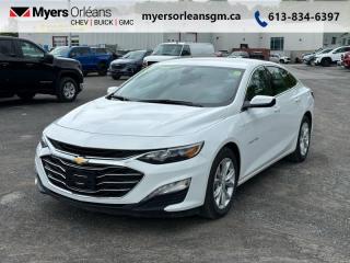 <b>Low Mileage, Remote Start,  LED Lights,  Aluminum Wheels,  Android Auto,  Apple CarPlay!</b><br> <br>    Dressed to impress, this Chevrolet Malibu is the epitome of a refined sedan. This  2022 Chevrolet Malibu is fresh on our lot in Orleans. <br> <br>From the muscular lines to the soft and luxurious interior, the 2022 Malibu is the perfect marriage of form and function. Taking all the tradition and history in the Malibu name and blending it with bold style and modern technology makes this Malibu the epitome of mid size sedans. With outstanding fuel efficiency, a spacious and comfortable cabin, this Malibu features a robust body structure that contributes to its nimble handling and excellent ride. An efficient powertrain and a quiet ride make this spacious, well-appointed Chevy Malibu a strong choice in the competitive midsize segment.This low mileage  sedan has just 28,767 kms. Its  white in colour  . It has an automatic transmission and is powered by a  160HP 1.5L 4 Cylinder Engine. <br> <br> Our Malibus trim level is LT. Upgrade to this Malibu LT and youll receive modern technology such as a large 8 inch touchscreen with wireless Android Auto and wireless Apple CarPlay, streaming audio, signature LED daytime running lamps, remote start, Teen Driver technology, Chevrolet MyLink and 4G WiFi capability. You will also get exclusive aluminum wheels, remote keyless entry with push button start, a leather wrapped steering wheel, an 8-way power driver seat, dual-zone climate control, a rear view camera plus much more. This vehicle has been upgraded with the following features: Remote Start,  Led Lights,  Aluminum Wheels,  Android Auto,  Apple Carplay,  4g Wifi,  Climate Control. <br> <br>To apply right now for financing use this link : <a href=https://www.myersorleansgm.ca/FinancePreQualForm target=_blank>https://www.myersorleansgm.ca/FinancePreQualForm</a><br><br> <br/><br> Buy this vehicle now for the lowest bi-weekly payment of <b>$183.43</b> with $0 down for 96 months @ 9.99% APR O.A.C. ( Plus applicable taxes -  Plus applicable fees   ).  See dealer for details. <br> <br>*MYERS LIFETIME ENGINE AND TRANSMISSION COVERAGE CERTIFICATE NOT AVAILABLE ON VEHICLES WITH KMS EXCEEDING 140,000KM, VEHICLES 8 YEARS & OLDER, OR HIGHLINE BRAND VEHICLE(eg. BMW, INFINITI. CADILLAC, LEXUS...)<br> Come by and check out our fleet of 30+ used cars and trucks and 190+ new cars and trucks for sale in Orleans.  o~o