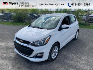 <b>Low Mileage, Aluminum Wheels,  Cruise Control,  Apple CarPlay,  Android Auto,  Remote Keyless Entry!</b><br> <br>    From downtown to uptown and everywhere in between, the Chevy Spark offers the spunk and versatility to tackle any city street. This  2022 Chevrolet Spark is fresh on our lot in Orleans. <br> <br>Big things come in small packages, this 2022 Spark provides all of the big and bold style you need for your fast paced life. With amazing acceleration, and all the tech you expect from a modern compact, this 2022 Spark is as fun as it is functional. The interior is surprisingly spacious and offers plenty of cargo room plus it comes loaded with some technology to make your drive even better. This low mileage  hatchback has just 10,712 kms. Its  white in colour  . It has an automatic transmission and is powered by a  98HP 1.4L 4 Cylinder Engine. <br> <br> Our Sparks trim level is LT. This amazing compact car comes with stylish aluminum wheels, a 7 inch colour touchscreen display featuring Android Auto and Apple CarPlay capability plus it also comes with Chevrolet MyLink and SiriusXM radio, a built in rear vision camera and bluetooth streaming audio. Additional features on this upgraded trim include cruise and audio controls on the steering wheel, remote keyless entry, a 60/40 split rear seat, air conditioning and it also comes with LED signature lighting and OnStar via Chevrolet Connected Access. This vehicle has been upgraded with the following features: Aluminum Wheels,  Cruise Control,  Apple Carplay,  Android Auto,  Remote Keyless Entry,  Rear View Camera,  Streaming Audio. <br> <br>To apply right now for financing use this link : <a href=https://www.myersorleansgm.ca/FinancePreQualForm target=_blank>https://www.myersorleansgm.ca/FinancePreQualForm</a><br><br> <br/><br> Buy this vehicle now for the lowest bi-weekly payment of <b>$155.46</b> with $0 down for 96 months @ 9.99% APR O.A.C. ( Plus applicable taxes -  Plus applicable fees   ).  See dealer for details. <br> <br>*MYERS LIFETIME ENGINE AND TRANSMISSION COVERAGE CERTIFICATE NOT AVAILABLE ON VEHICLES WITH KMS EXCEEDING 140,000KM, VEHICLES 8 YEARS & OLDER, OR HIGHLINE BRAND VEHICLE(eg. BMW, INFINITI. CADILLAC, LEXUS...)<br> Come by and check out our fleet of 30+ used cars and trucks and 190+ new cars and trucks for sale in Orleans.  o~o