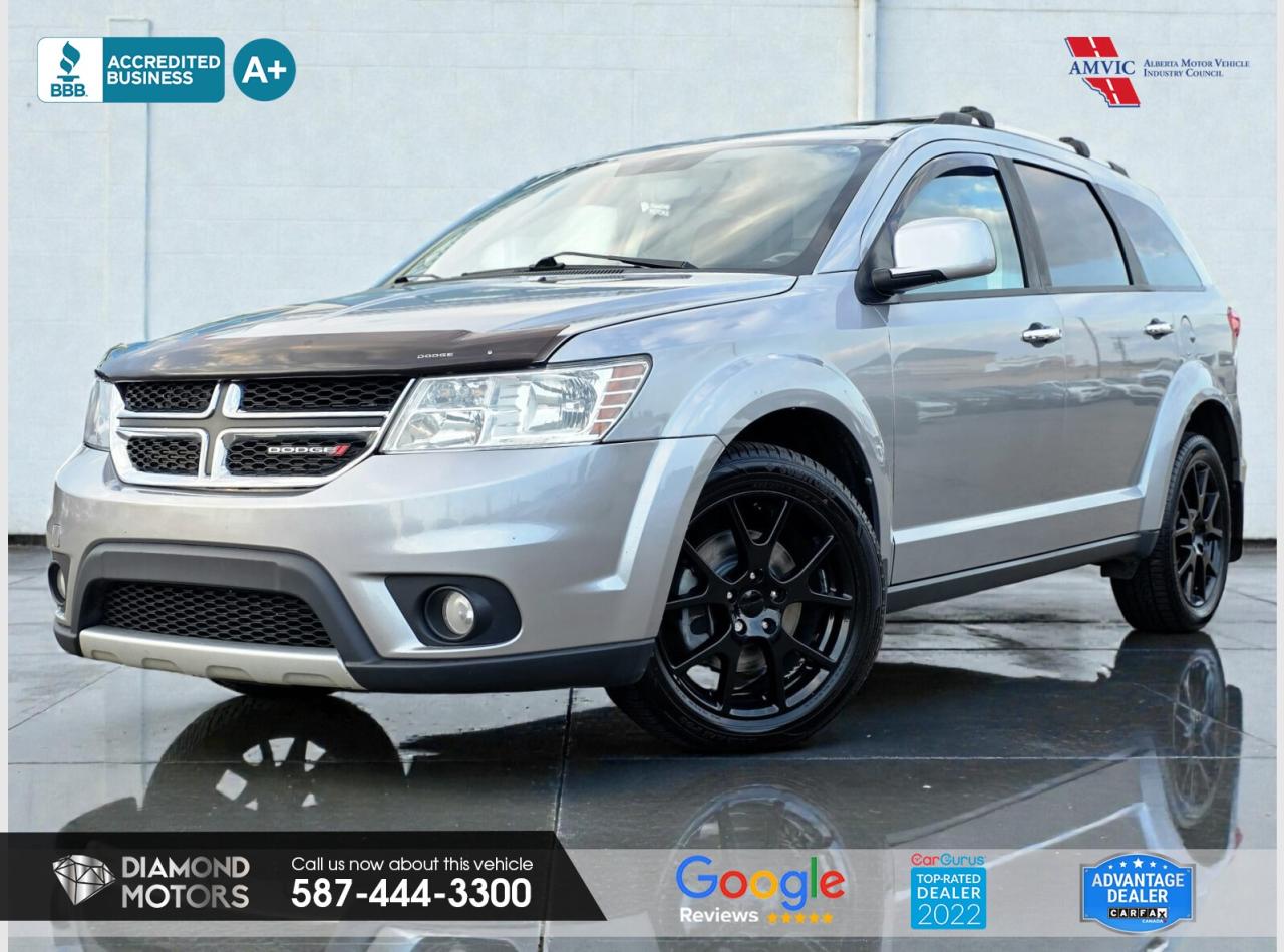 3.6L 6-CYLINDER ENGINE, LEATHER, 7 SEATS, DVD, ALPINE AUDIO, NAVIGATION, TOUCHSCREEN, SUNROOF, BACKUP CAMERA, REMOTE STARTER, TWO KEYS, PUSH BUTTON START, ALPINE AUDIO, AND MUCH MORE! <br/> <br/> <br/> Just Arrived 2017 Dodge Journey GT AWD Silver has 187,920 KM on it. 3.6L 6 Cylinder Engine engine, All-Wheel Drive, Automatic transmission, passengers, on special price for $12,900.00. <br/> <br/> <br/> Book your appointment today for Test Drive. We offer contactless Test drives & Virtual Walkarounds. Stock Number: 25272 <br/> <br/> <br/> At Diamond Motors, we are dedicated to providing you with an outstanding car-buying experience, offering quality pre-owned vehicles at prices that fit your budget. Our transparent and honest approach means you can expect straightforward guidance without any high-pressure sales tactics. We believe in building lasting relationships with our customers by offering personalized service tailored to your needs. From the moment you step onto our lot, our team is here to support you every step of the way, ensuring you leave confident in your decision. Trust, integrity, and customer satisfaction are the foundation of everything we do. <br/> <br/> <br/> Why choose us? <br/> <br/> Certified Pre-Owned Vehicles <br/> Family Owned & Operated <br/> Finance Available <br/> Extended Warranty <br/> Vehicles Priced to Sell <br/> No Pressure Environment <br/> Inspection & Carfax Report <br/> Professionally Detailed Vehicles <br/> Full Disclosure Guaranteed <br/> AMVIC Licensed <br/> BBB Accredited Business <br/> CarGurus Top-rated Dealer 2022 & 2024 <br/> <br/> <br/> Phone to schedule an appointment @ 587-444-3300 or simply browse our inventory online www.diamondmotors.ca or come and see us at our location at <br/> 3403 93 street NW, Edmonton, T6E 6A4 <br/> <br/> <br/> To view the rest of our inventory: <br/> www.diamondmotors.ca/inventory <br/> <br/> <br/> This dealership provides all required disclosures in accordance with AMVIC regulations. A completed Mechanical Fitness Assessment and its associated inspection work order will be supplied with every vehicle. A Carfax (or equivalent) vehicle history report will also be provided, including available information on previous damage, accident history, stolen or salvage status, and jurisdictional records. <br/> Customers are encouraged to review all vehicle features, options, and equipment for accuracy prior to purchase. <br/>