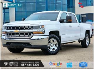 5.3L 8 CYLINDER ENGINE, NO ACCIDENTS, AUTO 4X4, TOUCH SCREEN, POWER SEATS, CREW CAB, DUAL CLIMATE CONTROL, TOW PACKAGE, REMOTE STARTER, AUTO HEADLIGHTS, BLUETOOTH, BACKUP CAMERA, AND MUCH MORE! <br/> <br/>  <br/> Just Arrived 2018 Chevrolet Silverado 1500 LT Crew Cab Long Box 4WD White has 162,198 KM on it. 5.3L 8 Cylinder Engine engine, Four-Wheel Drive, Automatic transmission, 5 Seater passengers, on special price for . <br/> <br/>  <br/> Book your appointment today for Test Drive. We offer contactless Test drives & Virtual Walkarounds. Stock Number: 24099-TBC <br/> <br/>  <br/> Diamond Motors has built a reputation for serving you, our customers. Being honest and selling quality pre-owned vehicles at competitive & affordable prices. Whenever you deal with us, you know you get to deal and speak directly with the owners. This means unique personalized customer service to meet all your needs. No high-pressure sales tactics, only upfront advice. <br/> <br/>  <br/> Why choose us? <br/>  <br/> Certified Pre-Owned Vehicles <br/> Family Owned & Operated <br/> Finance Available <br/> Extended Warranty <br/> Vehicles Priced to Sell <br/> No Pressure Environment <br/> Inspection & Carfax Report <br/> Professionally Detailed Vehicles <br/> Full Disclosure Guaranteed <br/> AMVIC Licensed <br/> BBB Accredited Business <br/> CarGurus Top-rated Dealer 2022 <br/> <br/>  <br/> Phone to schedule an appointment @ 587-444-3300 or simply browse our inventory online www.diamondmotors.ca or come and see us at our location at <br/> 3403 93 street NW, Edmonton, T6E 6A4 <br/> <br/>  <br/> To view the rest of our inventory: <br/> www.diamondmotors.ca/inventory <br/> <br/>  <br/> All vehicle features must be confirmed by the buyer before purchase to confirm accuracy. All vehicles have an inspection work order and accompanying Mechanical fitness assessment. All vehicles will also have a Carproof report to confirm vehicle history, accident history, salvage or stolen status, and jurisdiction report. <br/>