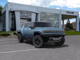 <b>Electric Vehicle,  Fast Charging,  Max Tow Package,  Cooled Seats,  Bose Premium Audio!</b><br> <br>   Get ready for a revolution with this all-new Hummer EV pickup. <br> <br>Once known as a gas-guzzling behemoth, the Hummer returns for 2024 with an electric powertrain, packing a wallop of power and capability. With astounding straight line performance and extreme versatility for both street and off-road use, this Hummer EV pickup truck is ready to shake up your expectations of a traditional pick-up truck.<br> <br> This neptune blu Crew Cab 4X4 pickup   has an automatic transmission.<br> <br> Our HUMMER EV Pickups trim level is 3X. This Hummer EV pickup with the 3X trim features the exhilarating Watts to Freedom launch control system, upgraded wheels and an Infinity Roof with removable transparent Sky Panels, along with adaptive front and rear ride height and Extract mode and CrabWalk diagonal-drive function, with an punchy electric powertrain, fast charging capability, a comprehensive trailer tow package with hitch guidance, trailer braking and sway control, heavy duty suspension and wheels, a power front trunk, an illuminated charging port, removable roof panels, and a multi-function tailgate. On the inside, occupants are treated to extreme comfort, with heated and ventilated premium leather seats with power adjustment and lumbar support, tri-zone climate control, a 14-speaker Bose audio system, and an expansive 13.4-inch touchscreen with wireless Apple CarPlay and Android Auto, SiriusXM, and navigation. And of course, safety is assured, with a host of features including blind spot detection with rear cross-traffic alert, adaptive cruise control, Super Cruise hands-free driver assistance, automatic front and rear emergency braking, HD Surround Vision 360 Cameras, lane keep assist, lane departure warning, and even more! This vehicle has been upgraded with the following features: Electric Vehicle,  Fast Charging,  Max Tow Package,  Cooled Seats,  Bose Premium Audio,  Apple Carplay,  Android Auto. <br><br> <br>To apply right now for financing use this link : <a href=https://www.taylorautomall.com/finance/apply-for-financing/ target=_blank>https://www.taylorautomall.com/finance/apply-for-financing/</a><br><br> <br/>    5.99% financing for 84 months. <br> Buy this vehicle now for the lowest bi-weekly payment of <b>$1343.32</b> with $0 down for 84 months @ 5.99% APR O.A.C. ( Plus applicable taxes -  Plus applicable fees   / Total Obligation of $244484  ).  Incentives expire 2024-07-02.  See dealer for details. <br> <br> <br>LEASING:<br><br>Estimated Lease Payment: $1174 bi-weekly <br>Payment based on 7.9% lease financing for 48 months with $0 down payment on approved credit. Total obligation $122,178. Mileage allowance of 16,000 KM/year. Offer expires 2024-07-02.<br><br><br><br> Come by and check out our fleet of 90+ used cars and trucks and 110+ new cars and trucks for sale in Kingston.  o~o