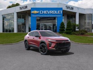 <b>Synthetic Leather Seats,  Adaptive Cruise Control,  Blind Spot Detection,  Heated Steering Wheel,  Remote Start!</b><br> <br>   With a dazzling redesign, even more room and cutting edge safety tech, this 2024 Chevy is a great crossover choice. <br> <br>All new and redesigned for 2024, the ever-popular Chevy Trax sports exciting looks with even more interior space and enhanced safety features. Compact proportions with an efficient powertrain make this crossover the ideal urban companion. Step this way to experience what prime urban commuting is with this 2024 Trax.<br> <br> This crimson metallic SUV  has an automatic transmission and is powered by a  137HP 1.2L 3 Cylinder Engine.<br> <br> Our Traxs trim level is ACTIV. This Trax ACTIVE rewards you with Evotex synthetic leather seating upholstery, and features the Driver Confidence Package with rear cross traffic alert, blind spot detection and adaptive cruise control, with the LS Convenience Package, that includes a heated steering wheel, heated side mirrors and remote engine start, along with great standard features such as heated front seats, cruise control, USB A/C charging, 60/40 split-folding rear seats, air conditioning, and an upgraded 11-inch infotainment screen with wireless Apple CarPlay and Android Auto, wi-fi hotspot capability, active noise cancellation, and SiriusXM streaming radio. Safety features also include front pedestrian braking, forward collision alert, lane keeping assist with lane departure warning, IntelliBeam, and a rearview camera. This vehicle has been upgraded with the following features: Synthetic Leather Seats,  Adaptive Cruise Control,  Blind Spot Detection,  Heated Steering Wheel,  Remote Start,  Heated Seats,  Apple Carplay. <br><br> <br>To apply right now for financing use this link : <a href=https://www.taylorautomall.com/finance/apply-for-financing/ target=_blank>https://www.taylorautomall.com/finance/apply-for-financing/</a><br><br> <br/>    5.49% financing for 84 months. <br> Buy this vehicle now for the lowest bi-weekly payment of <b>$216.99</b> with $0 down for 84 months @ 5.49% APR O.A.C. ( Plus applicable taxes -  Plus applicable fees   / Total Obligation of $39492  ).  Incentives expire 2024-05-31.  See dealer for details. <br> <br> <br>LEASING:<br><br>Estimated Lease Payment: $210 bi-weekly <br>Payment based on 8.9% lease financing for 60 months with $0 down payment on approved credit. Total obligation $27,302. Mileage allowance of 16,000 KM/year. Offer expires 2024-05-31.<br><br><br><br> Come by and check out our fleet of 100+ used cars and trucks and 180+ new cars and trucks for sale in Kingston.  o~o