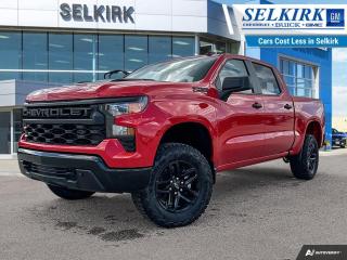 <b>Off Road Suspension,  Skid Plates,  Aluminum Wheels,  Remote Start,  EZ Lift Tailgate!</b><br> <br> <br> <br>  This 2024 Silverado 1500 is engineered for ultra-premium comfort, offering high-tech upgrades, beautiful styling, authentic materials and thoughtfully crafted details. <br> <br>This 2024 Chevrolet Silverado 1500 stands out in the midsize pickup truck segment, with bold proportions that create a commanding stance on and off road. Next level comfort and technology is paired with its outstanding performance and capability. Inside, the Silverado 1500 supports you through rough terrain with expertly designed seats and robust suspension. This amazing 2024 Silverado 1500 is ready for whatever.<br> <br> This red hot Crew Cab 4X4 pickup   has an automatic transmission and is powered by a  355HP 5.3L 8 Cylinder Engine.<br> <br> Our Silverado 1500s trim level is Custom Trail Boss. This adventure-ready Silverado 1500 Custom Trail Boss has it all with an amazing balance of value and style. This rugged pickup comes loaded with Chevrolets legendary Z71 off road suspension and a 2 inch lift, an exclusive raised hood with black inserts, stylish aluminum wheels, underbody skid plates, a useful trailer hitch, remote engine start, an EZ Lift tailgate and a 10 way power driver seat. It also includes Chevrolets Infotainment 3 System that features Apple CarPlay, Android Auto, and USB charging ports so your crews equipment is always ready to go. Additional features include forward collision warning with automatic braking, lane keep assist, intellibeam automatic headlights, and an HD rear view camera. This vehicle has been upgraded with the following features: Off Road Suspension,  Skid Plates,  Aluminum Wheels,  Remote Start,  Ez Lift Tailgate,  Forward Collision Alert,  Lane Keep Assist. <br><br> <br>To apply right now for financing use this link : <a href=https://www.selkirkchevrolet.com/pre-qualify-for-financing/ target=_blank>https://www.selkirkchevrolet.com/pre-qualify-for-financing/</a><br><br> <br/> Weve discounted this vehicle $2757. See dealer for details. <br> <br>Selkirk Chevrolet Buick GMC Ltd carries an impressive selection of new and pre-owned cars, crossovers and SUVs. No matter what vehicle you might have in mind, weve got the perfect fit for you. If youre looking to lease your next vehicle or finance it, we have competitive specials for you. We also have an extensive collection of quality pre-owned and certified vehicles at affordable prices. Winnipeg GMC, Chevrolet and Buick shoppers can visit us in Selkirk for all their automotive needs today! We are located at 1010 MANITOBA AVE SELKIRK, MB R1A 3T7 or via phone at 204-482-1010.<br> Come by and check out our fleet of 60+ used cars and trucks and 180+ new cars and trucks for sale in Selkirk.  o~o