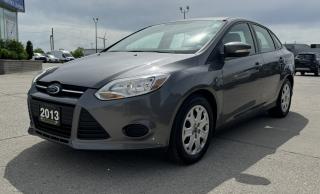 <p style=text-align: center;><span style=font-size: 18pt;><strong>2013 FORD FOCUS 4DR SEDAN SE</strong></span></p><p style=text-align: center;><span style=font-size: 18pt;><strong>2.0L TI-VCT GDI 4-CYLINDER FFV ENGINE</strong></span></p><p style=text-align: center;><span style=font-size: 14pt;>4.8L/100KM HIGHWAY | 7.2L/100KM CITY | 6.1L/100KM COMBINED</span></p><p style=text-align: center;><span style=font-size: 14pt;>160 HORSEPOWER | 146 LB-FT OF TORQUE</span></p><p style=text-align: center;><span style=font-size: 18pt;><strong>6-SPEED AUTOMATIC TRANSMISSION</strong></span></p><p style=text-align: center;><span style=font-size: 18pt;><strong>16 STEEL WHEELS WITH WHEEL COVERS</strong></span></p><p style=text-align: center;> </p><p style=text-align: center;><span style=font-size: 14pt;><strong>MECHANICAL</strong></span></p><p style=text-align: center;><span style=font-size: 14pt;>Active Grille Shutter System, Anti-Lock Brake System (ABS), Front-wheel drive (FWD), Suspension – Front: independent MacPherson strut  with stabilizer bar, Suspension – Rear: independent control blade with stabilizer bar, Torque Vectoring Control, 2.0L Ti-VCT GDI 4-cylinder FFV engine, 6-speed automatic transmission, Compact spare, Electric power-assisted steering, Power front disc/rear drum brakes, Cruise control</span></p><p style=text-align: center;><strong><span style=font-size: 14pt;>INTERIOR</span></strong></p><p style=text-align: center;><span style=font-size: 14pt;>5-person seating, 4-way manual driver’s seat, 2-way manual front-passenger seat, 4-way adjustable front head restraints, Removable rear head restraints, Rear fold-down bench seat, Cloth seats, 4-spoke steering wheel, 12-volt front powerpoint, Auxiliary audio input jack, Cabin air filtration system, Cupholders (2 front) Front (2) and rear (2) assist handles, Tachometer, Tilt/telescoping steering column, Driver and front-passenger sun visors, Front floor console with storage, Manual air conditioning, Manual rear windows, Power front windows with one-touch-down driver’s side feature, 12-volt rear powerpoint, AM/FM stereo/single-CD player with 6 speakers, Compass and outside temperature display, Driver and front-passenger seat back map pockets, Front carpeted floor mats, Front floor console with storage and armrest, Illuminated Entry System, Illuminated visor vanity mirrors, Power rear windows, Rear-seat heat ducts, Steering wheel-mounted cruise, audio, and 5-way MyFord™ controls, SYNC® with MyFord voice-activate in-vehicle connectivity system which includes 4.2 colour LCD displays in instrument cluster and centre stack; and media hub with USB port</span></p><p style=text-align: center;><strong><span style=font-size: 14pt;>EXTERIOR</span></strong></p><p style=text-align: center;><span style=font-size: 14pt;>Easy Fuel® capless fuel filler, Rear-window defroster, Solar-tinted glass, Windshield wipers – Front: variable-intermittent with washer, </span><span style=font-size: 14pt;>Black grille with chrome trim, Quad-beam halogen headlamps, Remote Keyless Entry System with integrated key transmitter remote,</span><span style=font-size: 14pt;><span style=font-size: 18.6667px;> 16 steel wheels with wheel covers, Automatic headlamps, Body-colour door handles, Body-colour sideview mirrors with integrated blind spot mirrors and turn signal indicators</span></span></p><p style=text-align: center;><span style=font-size: 14pt;><span style=font-size: 18.6667px;><strong>SAFETY & SECURITY</strong></span></span></p><p style=text-align: center;><span style=font-size: 14pt;><span style=font-size: 18.6667px;>AdvanceTrac® ESC (electronic stability control), Battery saver with headlamps-off delay, Belt-Minder™ front safety belt reminder, Child-safety rear door locks, Driver’s knee airbag, Front height-adjustable shoulder safety belts, Front-seat side airbags, LATCH – Lower Anchors and Tether Anchors for Children (rear seat positions), SecuriLock® Passive Anti-Theft Engine Immobilizer System, Side-curtain airbags, SOS Post-Crash Alert System™ flashes hazard lights and sounds horn after airbag deployment or safety belt pretensioner activation in certain collisions, Tire Pressure Monitoring System (excludes spare)</span></span></p><p style=text-align: center;> </p><p style=text-align: center;> </p><p style=text-align: center;><strong><span style=font-size: 18.6667px;>OPTIONAL EQUIPMENT</span></strong></p><p style=text-align: center;><span style=font-size: 14pt;><span style=font-size: 18.6667px;><em><span style=text-decoration: underline;>SE Winter Package:</span></em><br />Heated front seats and sideview mirrors</span></span></p><p style=text-align: center;><em><span style=text-decoration: underline;><span style=font-size: 18.6667px;>PowerShift 6-Speed Automatic Transmission</span></span></em></p><p style=text-align: center;><em><span style=text-decoration: underline;><span style=font-size: 18.6667px;>Rubber Floor Mats</span></span></em></p><p style=text-align: center;> </p><p style=text-align: center;> </p><p style=text-align: center;> </p><p style=box-sizing: border-box; margin-bottom: 1rem; margin-top: 0px; color: #212529; font-family: -apple-system, BlinkMacSystemFont, Segoe UI, Roboto, Helvetica Neue, Arial, Noto Sans, Liberation Sans, sans-serif, Apple Color Emoji, Segoe UI Emoji, Segoe UI Symbol, Noto Color Emoji; font-size: 16px; background-color: #ffffff; text-align: center; line-height: 1;><span style=box-sizing: border-box; font-family: arial, helvetica, sans-serif;><span style=box-sizing: border-box; font-weight: bolder;><span style=box-sizing: border-box; font-size: 14pt;>Here at Lanoue/Amfar Sales, Service & Leasing in Tilbury, we take pride in providing the public with a wide variety of High-Quality Pre-owned Vehicles. We recondition and certify our vehicles to a level of excellence that exceeds the Status Quo. We treat our Customers like family and provide the highest level of service from Start to Finish. If you’d like a smooth & stress-free car shopping experience, give one of our Sales Associates a call at 1-844-682-3325 to help you find your next NEW-TO-YOU vehicle!</span></span></span></p><p style=box-sizing: border-box; margin-bottom: 1rem; margin-top: 0px; color: #212529; font-family: -apple-system, BlinkMacSystemFont, Segoe UI, Roboto, Helvetica Neue, Arial, Noto Sans, Liberation Sans, sans-serif, Apple Color Emoji, Segoe UI Emoji, Segoe UI Symbol, Noto Color Emoji; font-size: 16px; background-color: #ffffff; text-align: center; line-height: 1;><span style=box-sizing: border-box; font-family: arial, helvetica, sans-serif;><span style=box-sizing: border-box; font-weight: bolder;><span style=box-sizing: border-box; font-size: 14pt;>Although we try to take great care in being accurate with the information in this listing, from time to time, errors occur. The vehicle is priced as it is physically equipped. Minor variances will not effect pricing. Please verify the vehicle is As Expected when you visit. Thank You!</span></span></span></p>