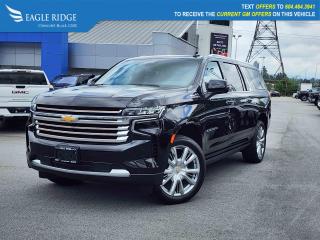 New 2024 Chevrolet Suburban High Country 4x4, enhanced automatics emergency breaking, 12' digital display, Lane change alert with side blind zone alert for sale in Coquitlam, BC
