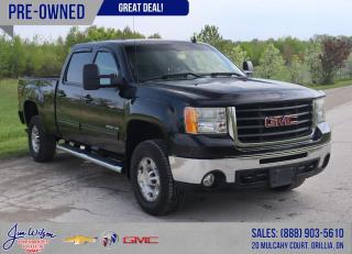 Odometer is 110179 kilometers below market average!

Black 2010 GMC Sierra 2500HD SLT 4D Crew Cab 4WD
6-Speed Automatic 6.0L V8 SFI Flex Fuel


Did this vehicle catch your eye? Book your VIP test drive with one of our Sales and Leasing Consultants to come see it in person.

Remember no hidden fees or surprises at Jim Wilson Chevrolet. We advertise all in pricing meaning all you pay above the price is tax and cost of licensing.