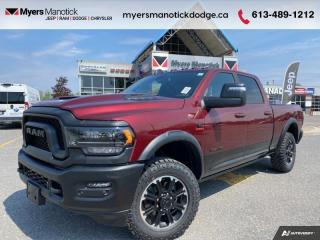 <br> <br>Call 613-489-1212 to speak to our friendly sales staff today, or come by the dealership!<br> <br>  This Ram 2500 is class-leader in the heavy-duty truck segment thanks to its refined interior, forgiving ride, and tremendous towing and hauling capabilities. <br> <br>Endlessly capable, this 2024 Ram 2500HD pulls out all the stops, and has the towing capacity that sets it apart from the competition. On top of its proven Ram toughness, this Ram 2500HD has an ultra-quiet cabin full of amazing tech features that help make your workday more enjoyable. Whether youre in the commercial sector or looking for serious recreational towing rig, this impressive 2500HD is ready for anything that you are.<br> <br> This red pearl sought after diesel crew cab 4X4 pickup   has an automatic transmission and is powered by a Cummins 370HP 6.7L Straight 6 Cylinder Engine.<br><br> View the original window sticker for this vehicle with this url <b><a href=http://www.chrysler.com/hostd/windowsticker/getWindowStickerPdf.do?vin=3C6UR5EL3RG264434 target=_blank>http://www.chrysler.com/hostd/windowsticker/getWindowStickerPdf.do?vin=3C6UR5EL3RG264434</a></b>.<br> <br>To apply right now for financing use this link : <a href=https://CreditOnline.dealertrack.ca/Web/Default.aspx?Token=3206df1a-492e-4453-9f18-918b5245c510&Lang=en target=_blank>https://CreditOnline.dealertrack.ca/Web/Default.aspx?Token=3206df1a-492e-4453-9f18-918b5245c510&Lang=en</a><br><br> <br/> Total  cash rebate of $9450 is reflected in the price. Credit includes $9,450 Consumer Cash Discount.  6.49% financing for 96 months. <br> Buy this vehicle now for the lowest weekly payment of <b>$319.01</b> with $0 down for 96 months @ 6.49% APR O.A.C. ( Plus applicable taxes -  $1199  fees included in price    ).  Incentives expire 2024-07-02.  See dealer for details. <br> <br>If youre looking for a Dodge, Ram, Jeep, and Chrysler dealership in Ottawa that always goes above and beyond for you, visit Myers Manotick Dodge today! Were more than just great cars. We provide the kind of world-class Dodge service experience near Kanata that will make you a Myers customer for life. And with fabulous perks like extended service hours, our 30-day tire price guarantee, the Myers No Charge Engine/Transmission for Life program, and complimentary shuttle service, its no wonder were a top choice for drivers everywhere. Get more with Myers!<br> Come by and check out our fleet of 40+ used cars and trucks and 100+ new cars and trucks for sale in Manotick.  o~o
