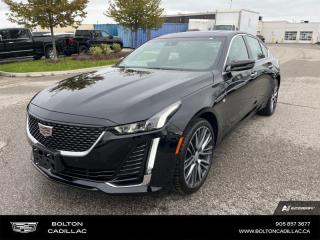 <b>Sunroof, Leather Seats, Navigation,  Premium Audio, Technology Package!</b><br> <br> <br> <br>Luxury Tax is not included in the MSRP of all applicable vehicles.<br> <br>  Built with sophistication and refined craftsmanship, this 2024 Cadillac CT5 gives German luxury sedans a serious run for their money. <br> <br>With endless amounts of grace and elegance, this gorgeous Cadillac CT-5 has been crafted to inspire your deepest desires. With a driver centric cockpit and high-quality material, no detail is too small, and this CT-5 is sure to impress. Set your heart racing and put your mind at ease in this premium Cadillac.<br> <br> This black raven  sedan  has an automatic transmission and is powered by a  335HP 3.0L V6 Cylinder Engine.<br> <br> Our CT5s trim level is Premium Luxury. Upgrading to this CT5 Premium Luxury is an excellent choice as it comes fully loaded with cooled leather seats, wireless device charging, adaptive remote start, park assist, dual zone climate control, a leather wrapped steering wheel, a premium 9-speaker audio system, blind spot detection and rear cross traffic alert. Style and technology flourish with premium aluminum wheels, signature LED lighting, heated power side mirrors, forward collision warning, a massive 10-inch touchscreen with voice recognition thats paired with wireless Apple CarPlay, Android Auto, SiriusXM, a 4G LTE Wi-Fi hotspot and a HD rear vision camera plus much more. This vehicle has been upgraded with the following features: Sunroof, Leather Seats, Navigation,  Premium Audio, Technology Package, 20 Alloy Wheels. <br><br> <br>To apply right now for financing use this link : <a href=http://www.boltongm.ca/?https://CreditOnline.dealertrack.ca/Web/Default.aspx?Token=44d8010f-7908-4762-ad47-0d0b7de44fa8&Lang=en target=_blank>http://www.boltongm.ca/?https://CreditOnline.dealertrack.ca/Web/Default.aspx?Token=44d8010f-7908-4762-ad47-0d0b7de44fa8&Lang=en</a><br><br> <br/>    5.49% financing for 84 months.  Incentives expire 2024-07-02.  See dealer for details. <br> <br>At Bolton Motor Products, we offer new and pre-enjoyed luxury Cadillacs in Bolton. Our sales staff will help you find that new or used car you have been searching for in the Bolton, Brampton, Nobleton, Kleinburg, Vaughan, & Maple area. o~o