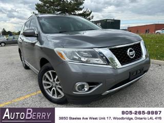 <p><p><strong>2016 Nissan Pathfinder SL 4WD Gray On Black Leather Interior </strong></p><p><span></span><span> </span>3.5L <span></span><span> </span>V6 <span></span><span> </span>Four Wheel Drive <span></span><span> </span>Auto <span></span><span> </span>A/C <span></span><span> 7 Passenger </span><span><span></span><span> Leather Interior <span></span> </span>Three-Zone Automatic Climate Control <span></span><span> </span>Push Start Engine </span><span><span></span> Heated Front Seats<span> <span> Heated Steering Wheel  Heated Rear Seats <span></span></span> </span>Power Front Seats <span></span><span> </span>Memory Front Seat <span></span><span> Bose Sound System <span></span> </span>Power Options <span></span><span> </span>Steering Wheel Mounted Controls</span><span> </span><span><span></span><span> </span>Backup Camera </span><span></span><span><span> 360 Camera <span></span> Blind Spot Monitor <span></span> Navigation<span> <span></span></span> Panoramic Sunroof <span><span></span></span> </span>Bluetooth <span></span><span> </span>Proximity Keys </span><span><span></span><span> </span>Parking Distance Sensors <span></span><span> </span>Alloy Wheels <span></span><span> </span>Fog Lights<span id=jodit-selection_marker_1715361783465_2265761138104221 data-jodit-selection_marker=start style=line-height: 0; display: none;></span></span><span>  Keyless Entry </span></p><p><br></p><p><strong>*** ACCIDENT FREE *** CLEAN CARFAX ***</strong><br></p><p><strong>*** Fully Certified ***</strong></p><p><span><strong>*** ONLY 142,070<span> </span>KM ***</strong></span></p><p><strong><br></strong></p><p><span><strong>CARFAX REPORT: <a href=https://vhr.carfax.ca/?id=Ust867GTRJ+aqMwjmJFjB+Iv2s5wInrt>https://vhr.carfax.ca/?id=Ust867GTRJ+aqMwjmJFjB+Iv2s5wInrt</a></strong></span></p><br></p> <span id=jodit-selection_marker_1689009751050_8404320760089252 data-jodit-selection_marker=start style=line-height: 0; display: none;></span>