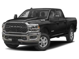 Dominate with Diesel power in our New 2024 RAM 2500 Laramie Crew Cab 4X4 Night Edition with the Level B Pack that welcomes upscale features in Diamond Black Crystal Clearcoat! Motivated by a TurboCharged 6.7 Liter Cummins Diesel 6 Cylinder serving up 370hp and 850lb-ft of torque to a 6 Speed Automatic transmission for job-friendly payload and trailer ratings. This Four Wheel Drive truck also moves with a heavy-duty suspension for a refined ride even when pulling at your limits. Strong and stylish, our RAM boasts a dark grille, dark alloy wheels, a 115V/400W outlet, a power sunroof, a dampened remote-release tailgate, a Class V receiver hitch, and our Level B Pack for power multifunction trailer mirrors and LED lighting with fog lamps.  Our Laramie cabin lets you enjoy capability in comfort, thanks to its heated/ventilated leather power front seats, a leather-wrapped steering wheel, dual-zone automatic climate control, and our Level B Pack for heated rear seats, a power rear window, power-adjustable pedals, and enhanced infotainment with a 12-inch touchscreen. It supports Android Auto®/Apple CarPlay®, WiFi/Amazon Alexa compatibility, Bluetooth®, voice control, Off-Road Info Pages, Trailer Tow Pages, and Harman Kardon audio.  RAM relies on our intelligent Level B Pack to add blind-spot monitoring and front/rear parking sensors to a rearview camera, hill start assistance, trailer sway control, ABS, tire pressure monitoring, and more. That makes our 2500 Laramie a great way to grow your business! Save this Page and Call for Availability. We Know You Will Enjoy Your Test Drive Towards Ownership!