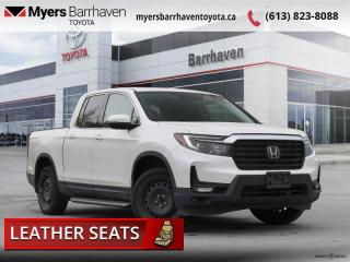 <b>Cooled Seats,  Navigation,  Leather Seats,  Sunroof,  Apple CarPlay!</b><br> <br>  Compare at $51478 - Our Live Market Price is just $49498! <br> <br>   Rugged good looks and built-in versatility make this 2023 Honda Ridgeline an extremely potent pickup truck. This  2023 Honda Ridgeline is fresh on our lot in Ottawa. <br> <br>This 2023 Honda Ridgeline is loaded with all of the modern features you expect in a medium sized pickup truck. The dual action tailgate provides impressive versatility, while the expansive interior give you plenty of cabin space for your entire family. Inside, youll find surprisingly upscale materials and amenities with seating for 5 of your closest friends and a 60/40 split rear seat that is truly accommodating.This  Crew Cab 4X4 pickup  has 25,728 kms. Its  white in colour  . It has an automatic transmission and is powered by a  280HP 3.5L V6 Cylinder Engine. <br> <br> Our Ridgelines trim level is Touring. This Touring trim adds heated and cooled leather seats, ambient lighting, truck bed audio and power outlet, navigation, driver memory settings, and front and rear parking sensors. Other great features on this Ridgeline include a power moonroof, heated leather steering wheel, Apple CarPlay and Android Auto, Display Audio System with HondaLink, wireless charging, collision mitigation, lane keep assist, proximity key, and remote engine start. Great style comes from a dual action tailgate, in bed trunk, dual exhaust, automatic LED headlamps, fog lamps, and eight tiedowns. This vehicle has been upgraded with the following features: Cooled Seats,  Navigation,  Leather Seats,  Sunroof,  Apple Carplay,  Android Auto,  Blind Spot Detection. <br> <br>To apply right now for financing use this link : <a href=https://www.myersbarrhaventoyota.ca/quick-approval/ target=_blank>https://www.myersbarrhaventoyota.ca/quick-approval/</a><br><br> <br/><br>At Myers Barrhaven Toyota we pride ourselves in offering highly desirable pre-owned vehicles. We truly hand pick all our vehicles to offer only the best vehicles to our customers. No two used cars are alike, this is why we have our trained Toyota technicians highly scrutinize all our trade ins and purchases to ensure we can put the Myers seal of approval. Every year we evaluate 1000s of vehicles and only 10-15% meet the Myers Barrhaven Toyota standards. At the end of the day we have mutual interest in selling only the best as we back all our pre-owned vehicles with the Myers *LIFETIME ENGINE TRANSMISSION warranty. Thats right *LIFETIME ENGINE TRANSMISSION warranty, were in this together! If we dont have what youre looking for not to worry, our experienced buyer can help you find the car of your dreams! Ever heard of getting top dollar for your trade but not really sure if you were? Here we leave nothing to chance, every trade-in we appraise goes up onto a live online auction and we get buyers coast to coast and in the USA trying to bid for your trade. This means we simultaneously expose your car to 1000s of buyers to get you top trade in value. <br>We service all makes and models in our new state of the art facility where you can enjoy the convenience of our onsite restaurant, service loaners, shuttle van, free Wi-Fi, Enterprise Rent-A-Car, on-site tire storage and complementary drink. Come see why many Toyota owners are making the switch to Myers Barrhaven Toyota. <br>*LIFETIME ENGINE TRANSMISSION WARRANTY NOT AVAILABLE ON VEHICLES WITH KMS EXCEEDING 140,000KM, VEHICLES 8 YEARS & OLDER, OR HIGHLINE BRAND VEHICLE(eg. BMW, INFINITI. CADILLAC, LEXUS...) o~o