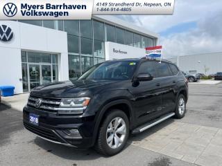 <b>Aluminum Wheels,  Blind Spot Assist,  Remote Start,  Rear View Camera,  Bluetooth!</b><br> <br>    The Volkswagen Atlas not only competes well with its rivals in terms of value, it has the kind of passenger space North American families typically shop for in a family-hauling crossover, says Edmunds. This  2018 Volkswagen Atlas is fresh on our lot in Nepean. <br> <br>Big families need a big SUV. Introducing the Volkswagen Atlas, large enough to handle everything from the daily car pool to a weekend adventure. It comes standard with seven seats and a third row kids will love to sit in. Not to mention enough technology and amenities to help keep everyone happy. Lifes as big as you make it. This  SUV has 88,885 kms. Its  deep black pearl in colour  . It has an automatic transmission and is powered by a  235HP 2.0L 4 Cylinder Engine.  It may have some remaining factory warranty, please check with dealer for details. <br> <br> Our Atlass trim level is Comfortline 2.0 TSI. Upgrade to the Comfortline for some extra features and comfort. It comes with 7 seats, aluminum wheels, app-connect smartphone integration with Bluetooth, multi-collision braking, blind spot detection, remote start, 3-zone automatic climate control, an 8-inch touchscreen radio with a CD player, an SD card slot, and 8 speaker audio, a rearview camera, and more. This vehicle has been upgraded with the following features: Aluminum Wheels,  Blind Spot Assist,  Remote Start,  Rear View Camera,  Bluetooth,  Touchscreen. <br> <br>To apply right now for financing use this link : <a href=https://www.barrhavenvw.ca/en/form/new/financing-request-step-1/44 target=_blank>https://www.barrhavenvw.ca/en/form/new/financing-request-step-1/44</a><br><br> <br/><br> Buy this vehicle now for the lowest bi-weekly payment of <b>$186.71</b> with $0 down for 84 months @ 7.99% APR O.A.C. ((Plus applicable taxes and fees - Some conditions apply to get approved at the mentioned rate)     ).  See dealer for details. <br> <br>We are your premier Volkswagen dealership in the region. If youre looking for a new Volkswagen or a car, check out Barrhaven Volkswagens new, pre-owned, and certified pre-owned Volkswagen inventories. We have the complete lineup of new Volkswagen vehicles in stock like the GTI, Golf R, Jetta, Tiguan, Atlas Cross Sport, Volkswagen ID.4 electric vehicle, and Atlas. If you cant find the Volkswagen model youre looking for in the colour that you want, feel free to contact us and well be happy to find it for you. If youre in the market for pre-owned cars, make sure you check out our inventory. If you see a car that you like, contact 844-914-4805 to schedule a test drive.<br> Come by and check out our fleet of 40+ used cars and trucks and 80+ new cars and trucks for sale in Nepean.  o~o