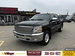 <b>Bluetooth,  OnStar,  Air Conditioning,  Heated Mirrors!</b><br> <br> We sell high quality used cars, trucks, vans, and SUVs in Saskatoon and surrounding area.<br> <br>   Proven strong a million times over, the iconic Silverado 1500 is your best choice for work or play. This  2013 Chevrolet Silverado 1500 is for sale today. <br> <br>When it comes to full-size pickups, its hard to find fault with what Chevrolet has done with its 2013 Silverado 1500. The cabin of this Silverado 1500 is very spacious with excellent headroom and legroom all around. The Silverados big gauges and button controls fit the look of this truck and can be operated when wearing work or winter gloves. The Silverado is surprisingly hushed inside with plenty of sound deadening and tight build quality resulting in a smooth and comfortable ride. This  Crew Cab 4X4 pickup  has 132,260 kms. Its  green in colour  . It has an automatic transmission and is powered by a  315HP 5.3L 8 Cylinder Engine.  It may have some remaining factory warranty, please check with dealer for details.  This vehicle has been upgraded with the following features: Bluetooth,  Onstar,  Air Conditioning,  Heated Mirrors. <br> <br>To apply right now for financing use this link : <a href=https://www.villageauto.ca/car-loan/ target=_blank>https://www.villageauto.ca/car-loan/</a><br><br> <br/><br> Buy this vehicle now for the lowest bi-weekly payment of <b>$203.49</b> with $0 down for 60 months @ 6.99% APR O.A.C. ( Plus applicable taxes -  Plus applicable fees   ).  See dealer for details. <br> <br><br> Village Auto Sales has been a trusted name in the Automotive industry for over 40 years. We have built our reputation on trust and quality service. With long standing relationships with our customers, you can trust us for advice and assistance on all your motoring needs. </br>

<br> With our Credit Repair program, and over 250 well-priced vehicles in stock, youll drive home happy, and thats a promise. We are driven to ensure the best in customer satisfaction and look forward working with you. </br> o~o