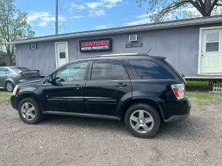 <div>This Equinox is in good condition inside and out and runs and drives great. Loaded with great options like power locks and windows, keyless entry, power moonroof and cold air conditioning. This SUV is offered certified and ready for the road.  Hurry in as this wont last long. </div><div><br></div><div>Vehicle priced certified and ready for the road.  Taxes and licensing are extra. </div><div><br></div><div>Registered dealer</div><div>Ventoso Motor Products</div><div>335 Dundas St N Cambridge</div><div>519-242-6485</div><div><br></div>