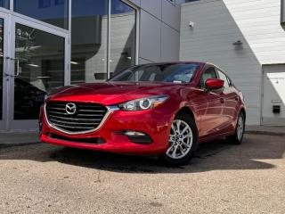 Our inviting 2017 Mazda Mazda3 SE takes center stage in Soul Red Metallic! Its powered by a 2.0 Litre 4 Cylinder engine that produces 155 horsepower while paired with a 6-Speed Automatic transmission. Its absolutely stunning with alloy wheels, daytime running lights, and fog lights.Inside our SE, open the door to find a world of comfort and convenience with black leather seating, front heated seats, and a steering wheel with mounted audio/cruise controls. Its also equipped with an AM/FM radio thats XM radio ready, USB/AUX inputs for mobile devices, Bluetooth hands-free phone system, a multi-function commander control, and an impressive 6 speaker sound system. Our Mazda will give you peace of mind with its wide variety of safety features including a backup camera, dusk-sensing headlights, stability/traction control, an immense amount of airbags and more! Print this page and call us Now... We Know You Will Enjoy Your Test Drive Towards Ownership! We look forward to showing you why Go Mazda is the best place for all your automotive needs. Go Mazda is an AMVIC licensed business. Please note: this vehicle is showing a CarFax incident in the amount of $2,498.69
