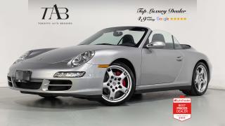 This Powerful 2008 Porsche 911 Carrera 4S cabriolet with the Sport Chrono Plus Package combines the exhilarating performance of the 911 Carrera with the open-air driving experience. It is powered by a naturally aspirated 3.8-liter flat-six engine that produces around 355 horsepower and 295 lb-ft of torque. This engine provides strong acceleration and a thrilling driving experience.

Key Features Includes:

- Carrera 4S
- Cabriolet
- Sport Chrono Plus Package
- Navigation
- Telephone PCM
- Tiptronic S
- Heated Front Seats
- Self Dimming Mirrors
- Parking Assist System
- BOSE High End Sound Package
- CD Changer
- Black Sport Seats
- Adaptive Sport Seats
- Porsche Crest in Headrest
- Red Brake Calipers
- 19" Alloy Wheels 

NOW OFFERING 3 MONTH DEFERRED FINANCING PAYMENTS ON APPROVED CREDIT. 

Looking for a top-rated pre-owned luxury car dealership in the GTA? Look no further than Toronto Auto Brokers (TAB)! Were proud to have won multiple awards, including the 2024 AutoTrader Best Priced Dealer, 2024 CBRB Dealer Award, the Canadian Choice Award 2024, the 2024 BNS Award, the 2024 Three Best Rated Dealer Award, and many more!

With 30 years of experience serving the Greater Toronto Area, TAB is a respected and trusted name in the pre-owned luxury car industry. Our 30,000 sq.Ft indoor showroom is home to a wide range of luxury vehicles from top brands like BMW, Mercedes-Benz, Audi, Porsche, Land Rover, Jaguar, Aston Martin, Bentley, Maserati, and more. And we dont just serve the GTA, were proud to offer our services to all cities in Canada, including Vancouver, Montreal, Calgary, Edmonton, Winnipeg, Saskatchewan, Halifax, and more.

At TAB, were committed to providing a no-pressure environment and honest work ethics. As a family-owned and operated business, we treat every customer like family and ensure that every interaction is a positive one. Come experience the TAB Lifestyle at its truest form, luxury car buying has never been more enjoyable and exciting!

We offer a variety of services to make your purchase experience as easy and stress-free as possible. From competitive and simple financing and leasing options to extended warranties, aftermarket services, and full history reports on every vehicle, we have everything you need to make an informed decision. We welcome every trade, even if youre just looking to sell your car without buying, and when it comes to financing or leasing, we offer same day approvals, with access to over 50 lenders, including all of the banks in Canada. Feel free to check out your own Equifax credit score without affecting your credit score, simply click on the Equifax tab above and see if you qualify.

So if youre looking for a luxury pre-owned car dealership in Toronto, look no further than TAB! We proudly serve the GTA, including Toronto, Etobicoke, Woodbridge, North York, York Region, Vaughan, Thornhill, Richmond Hill, Mississauga, Scarborough, Markham, Oshawa, Peteborough, Hamilton, Newmarket, Orangeville, Aurora, Brantford, Barrie, Kitchener, Niagara Falls, Oakville, Cambridge, Kitchener, Waterloo, Guelph, London, Windsor, Orillia, Pickering, Ajax, Whitby, Durham, Cobourg, Belleville, Kingston, Ottawa, Montreal, Vancouver, Winnipeg, Calgary, Edmonton, Regina, Halifax, and more.

Call us today or visit our website to learn more about our inventory and services. And remember, all prices exclude applicable taxes and licensing, and vehicles can be certified at an additional cost of $799.