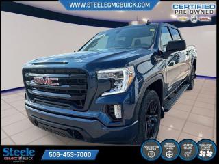 New Price!Recent Arrival!Pacific Blue Metallic 2022 GMC Sierra 1500 Limited Elevation | FOR SALE IN STEELE GMC FREDERICTON | 4WD 10-Speed Automatic EcoTec3 5.3L V8* Market Value Pricing *, 10-Way Power Driver Seat Adjuster w/Lumbar, 12-Volt Rear Auxiliary Power Outlet, 4-Way Manual Passenger Seat Adjuster, 4-Wheel Disc Brakes, 6 Speakers, 6-Speaker Audio System Feature, ABS brakes, Air Conditioning, Alloy wheels, AM/FM radio: SiriusXM, Apple CarPlay/Android Auto, Auto-Locking Rear Differential, Automatic temperature control, Body-Colour Surround Grille, Brake assist, Bumpers: body-colour, Cloth Rear Seat w/Storage Package, Cloth Seat Trim, Colour-Keyed Carpeting Floor Covering, Compass, Deep-Tinted Glass, Delay-off headlights, Driver door bin, Driver vanity mirror, Dual Exhaust w/Premium Tips, Dual front impact airbags, Dual front side impact airbags, Dual-Zone Automatic Climate Control, Electric Rear-Window Defogger, Electronic Stability Control, Elevation Convenience Package, Elevation Value Package, Exterior Parking Camera Rear, Floor-Mounted Centre Console, Front 40/20/40 Split-Bench Seat, Front anti-roll bar, Front Bucket Seats, Front dual zone A/C, Front fog lights, Front Frame-Mounted Black Recovery Hooks, Front reading lights, Front Rubberized-Vinyl Floor Mats, Front wheel independent suspension, GMC Connected Access Capable, Heated door mirrors, Heated Driver & Front Outboard Passenger Seating, Heated front seats, Heated Steering Wheel, Heated steering wheel, Heavy Duty Suspension, Heavy-Duty Air Filter, Hill Descent Control, Hitch Guidance, Illuminated entry, Integrated Trailer Brake Controller, Keyless Open & Start, LED Cargo Area Lighting, Low tire pressure warning, Manual Tilt-Wheel & Telescoping Steering Column, Occupant sensing airbag, Off-Road Suspension, OnStar & GMC Connected Services Capable, Outside temperature display, Overhead airbag, Overhead console, Panic alarm, Passenger door bin, Passenger vanity mirror, Power Door Locks, Power door mirrors, Power driver seat, Power Front Windows w/Driver Express Up/Down, Power Front Windows w/Passenger Express Down, Power Rear Windows w/Express Down, Power steering, Power windows, Preferred Equipment Group 3SB, Premium audio system: GMC Infotainment System, Radio data system, Radio: GMC Infotainment Audio System, Rear Dual USB Charging-Only Ports, Rear reading lights, Rear Rubberized-Vinyl Floor Mats, Rear step bumper, Rear Wheelhouse Liners, Rear window defroster, Remote keyless entry, Remote Vehicle Starter System, Security system, SiriusXM, Speed-sensing steering, Split folding rear seat, Spray-On Pickup Bed Liner w/GMC Logo, Steering Wheel Audio Controls, Steering wheel mounted audio controls, Tachometer, Telescoping steering wheel, Theft Deterrent System (Unauthorized Entry), Tilt steering wheel, Traction control, Trailering Package, Trip computer, Voltmeter, Wi-Fi Hotspot Capable, X31 Hard Badge, X31 Off-Road Package.Certification Program Details: 80 Point Inspection Fresh Oil Change Full Vehicle Detail Full tank of Gas 2 Years Fresh MVI Brake through InspectionSteele GMC Buick Fredericton offers the full selection of GMC Trucks including the Canyon, Sierra 1500, Sierra 2500HD & Sierra 3500HD in addition to our other new GMC and new Buick sedans and SUVs. Our Finance Department at Steele GMC Buick are well-versed in dealing with every type of credit situation, including past bankruptcy, so all customers can have confidence when shopping with us!Steele Auto Group is the most diversified group of automobile dealerships in Atlantic Canada, with 47 dealerships selling 27 brands and an employee base of well over 2300.