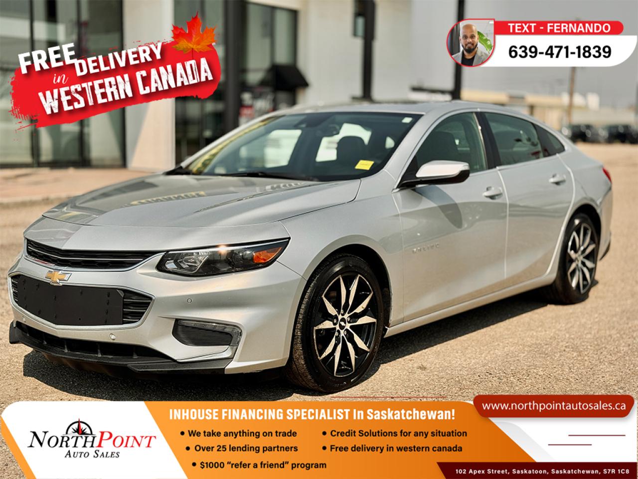 Used 2018 Chevrolet Malibu LT for sale in Saskatoon, SK