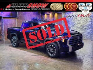*** <strong>REDESIGNED LIMITED EDITION TUNDRA... ONLY 29KM! </strong>***<strong> POWERFUL AND ALL NEW 479 LB-FT TWIN TURBO V6 w/ 4X4!! </strong>*** <strong>LOADED COMPREHENSIVE LIMITED PACKAGE, HEATED STEERING, HEATED & COOLED SEATS, </strong><strong>14-INCH TOUCSCREEN, PANORAMIC SUNROOF!!! </strong>*** Fully Redesigned from the ground up with a new <strong>479 LB-FT</strong> <strong>TWIN TURBO V6 POWER PLANT!!</strong>  Full <strong>CREWMAX CAB</strong> equipped with the comprehensive <strong>LIMITED PACKAGE</strong> including a <strong>MASSIVE 14-INCH TOUCHSCREEN w/ APPLE CARPLAY & ANDROID AUTO</strong>......<strong>FULL SLIDING REAR WINDOW</strong>......<strong>HEATED STEERING WHEEL</strong>......<strong>PANORAMIC SUNROOF</strong>......Wireless Phone Charging......Selectable Drive Modes (Sport, Eco, Normal)......<strong>HEATED SEATS</strong>......<strong>A/C VENTILATED SEATS</strong>......Power Adjustable Seats (Driver & Passenger)......<strong>TRAILER TOW PACKAGE</strong> w/ Factory Brake Controller & Wiring......Tow/Haul Mode......<strong>LED FOG LIGHTS</strong>......Dual-Zone Climate Control......Blindspot Monitoring......<strong>AUTOMATIC LED HEADLIGHTS</strong>......<strong>LED TAILLIGHTS</strong>......Factory <strong>BED LINER</strong>......Sport Console......<strong>ADAPTIVE CRUISE CONTROL</strong>......Lane Keep Assist......Emergency Braking......<strong>KEYLESS ENTRY</strong> w/ <strong>PUSH BUTTON START</strong>......Rear View Camera......Auto Brake Hold......Electronic Parking Brake......Traction & Stability Control......Power Outlets & USB Connectivity......<strong>BLUETOOTH AUDIO</strong>......Steering Wheel Mounted Audio & Cruise Controls......Power Convenience Package (Windows, Locks, Mirrors)......Electronic Shift-on-the-Fly <strong>4WD / AWD</strong> System......<strong>10-SPEED AUTOMATIC TRANSMISSION</strong>......<strong>POTENT 3.4L TWIN TURBO V6</strong>......<strong>20-INCH GUNMETAL ALLOY WHEELS</strong>.<br /><br />This 2022 Tundra Limited comes with all Original Books & Manuals, Two Sets of Key Fobs, All-Weather Tundra Mats, and the balance of factory <strong>100,000 KM TOYOTA WARRANTY</strong>.  Only 29,000 <strong>KILOMETERS </strong>and now sale priced at just $63,300 with financing and extended warranty options available!<br /><br /><br />Will accept trades. Please call (204)560-6287 or View at 3165 McGillivray Blvd. (Conveniently located two minutes West from Costco at corner of Kenaston and McGillivray Blvd.)<br /><br />In addition to this please view our complete inventory of used <a href=\https://www.autoshowwinnipeg.com/used-trucks-winnipeg/\>trucks</a>, used <a href=\https://www.autoshowwinnipeg.com/used-cars-winnipeg/\>SUVs</a>, used <a href=\https://www.autoshowwinnipeg.com/used-cars-winnipeg/\>Vans</a>, used <a href=\https://www.autoshowwinnipeg.com/new-used-rvs-winnipeg/\>RVs</a>, and used <a href=\https://www.autoshowwinnipeg.com/used-cars-winnipeg/\>Cars</a> in Winnipeg on our website: <a href=\https://www.autoshowwinnipeg.com/\>WWW.AUTOSHOWWINNIPEG.COM</a><br /><br />Complete comprehensive warranty is available for this vehicle. Please ask for warranty option details. All advertised prices and payments plus taxes (where applicable).<br /><br />Winnipeg, MB - Manitoba Dealer Permit # 4908             <p>Sold to another happy customer</p>