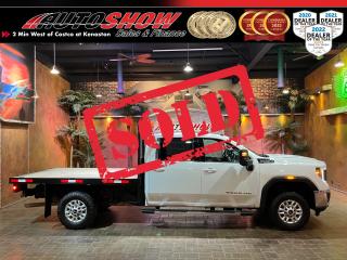 <strong>*** GMC 3500 HD CREW CAB FLAT DECK!! *** 6.6L GAS V8, REMOTE START, HEATED SEATS & WHEEL, 7 INCH TOUCHSCREEN!! *** TOW PACKAGE, 6-PASSENGER, HD ALLOYS!! *** </strong>If youre in the market for a no frills, no messing around HD 3500 flat deck then look no further!! Dealer-serviced and Carfax shows excellent history!! <strong>OVER 400HP </strong>Pumps out of this brute of a 6.6L V8 engine making this one seriously capable beast. Great condition overall and low mileage (<strong>JUST 56,000KMS!!</strong>). This is not your average work truck - this ones got all the goodies you want to stay comfortable on, and off the job like a <strong>HEATED STEERING WHEEL</strong>......<strong>REMOTE START</strong>......<strong>RUNNING BOARDS</strong>......<strong>HD </strong>Flat Deck w/ Wood Inserts (Perfect for pallet or flat loads!)......Upgraded <strong>7.0 INCH MULTIMEDIA TOUCHSCREEN </strong>w/ CarPlay & Android Auto......<strong>LED </strong>Lights......<strong>POWER ADJUSTABLE SEAT </strong>w/ Lumbar Support......<strong>3.5 INCH </strong><strong>VIC </strong>(Vehicle Information Center)......<strong>6 FACTORY AUX SWITCHES</strong>......Leather Wrapped Wheel w/ Media & Cruise Controls......Backup Camera......SiriusXM Satellite Radio......<strong>DUAL ZONE AUTOMATIC CLIMATE CONTROL</strong>......<strong>USB/USB-C </strong>Inputs......<strong>6-PASSENGER SEATING</strong>......Headache Rack......<strong>LED </strong>Exterior Zone Lighting......Privacy Tinted Windows......Chrome Appearance Package (Grille, Bumpers, Trim)......Woodgrain Interior Trim......Power Convenience Package (Windows, Locks, Mirrors)......Automatic Lights......<strong>ELECTRONIC PARKING BRAKE</strong>......<strong>TOW PACKAGE </strong>w/ Wiring......Tow/Haul Mode......Integrated <strong>TRAILER BRAKE CONTROLLER</strong>......Powerful <strong>6.6L GASOLINE V8 ENGINE</strong>......6-Speed Automatic Transmission......<strong>HD 17 INCH ALLOY RIMS </strong>w/ <strong>GOODYEAR DURATRAC </strong>Tires!!<br /><br />This HD GMC 3500 comes with all original Books & Manuals, two sets of Keys & Fobs, fitted All Weather Mats and balance of Factory <strong>GMC WARRANTY!! </strong>Only 56,000kms, now sale priced at just $52,800 with Financing & Extended Warranty available!! <br /><br /><br />Will accept trades. Please call (204)560-6287 or View at 3165 McGillivray Blvd. (Conveniently located two minutes West from Costco at corner of Kenaston and McGillivray Blvd.)<br /><br />In addition to this please view our complete inventory of used <a href=\https://www.autoshowwinnipeg.com/used-trucks-winnipeg/\>trucks</a>, used <a href=\https://www.autoshowwinnipeg.com/used-cars-winnipeg/\>SUVs</a>, used <a href=\https://www.autoshowwinnipeg.com/used-cars-winnipeg/\>Vans</a>, used <a href=\https://www.autoshowwinnipeg.com/new-used-rvs-winnipeg/\>RVs</a>, and used <a href=\https://www.autoshowwinnipeg.com/used-cars-winnipeg/\>Cars</a> in Winnipeg on our website: <a href=\https://www.autoshowwinnipeg.com/\>WWW.AUTOSHOWWINNIPEG.COM</a><br /><br />Complete comprehensive warranty is available for this vehicle. Please ask for warranty option details. All advertised prices and payments plus taxes (where applicable).<br /><br />Winnipeg, MB - Manitoba Dealer Permit # 4908                                                                                                                                                                                                <p>Sold to another happy customer</p>