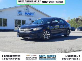 Awards: * IIHS Canada Top Safety Pick Recent Arrival! Crystal Black Pearl 2017 Honda Civic EX w/Honda Sensing FWD CVT 2.0L I4 DOHC 16V i-VTEC Clean Car Fax, Cloth, 8 Speakers, ABS brakes, Air Conditioning, Alloy wheels, AM/FM radio, Automatic temperature control, Brake assist, Compass, Delay-off headlights, Driver vanity mirror, Electronic Stability Control, Exterior Parking Camera Rear, Front reading lights, Fully automatic headlights, Heated door mirrors, Outside temperature display, Overhead airbag, Power door mirrors, Power moonroof, Power steering, Power windows, Rear window defroster, Remote keyless entry, Security system, Speed control, Speed-sensing steering, Speed-Sensitive Wipers, Split folding rear seat, Steering wheel mounted audio controls, Telescoping steering wheel, Tilt steering wheel, Traction control, Trip computer. Reviews: * This generation of Civic attracted shoppers with Hondas reputation for safety and reliability, and many owners report that good looks, a thoughtful and handy interior, and plenty of feature content for the money helped seal the deal. Headlight performance is highly rated, as is a smooth and punchy performance from the turbocharged engine. Source: autoTRADER.ca