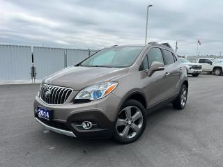 <h2><span style=color:#2ecc71><span style=font-size:18px><strong>2017 Buick Encore AWD</strong></span></span></h2>

<p><span style=font-size:16px>Powered by a 1.4L 4 cyl engine.</span></p>

<p><span style=font-size:16px><strong>Comfort & Convenience Features:</strong> includes remote start/entry, heated front seats, heated steering wheel, sunroof, 18” silver painted aluminum wheels.</span></p>

<p><span style=font-size:16px><strong>Infotainment Tech & Audio:</strong> buick intellilink AM/FM stereo with 7" diagonal high-resolution LED color screen, navigation system, CD player with MP3 playback, USB and auxiliary audio inputs, bose premium 7-speaker with amplifier.</span></p>

<p><span style=color:#2ecc71><span style=font-size:18px><strong>Come test drive this SUV today!</strong></span></span></p>

<h2><span style=color:#2ecc71><span style=font-size:18px><strong>613-257-2432</strong></span></span></h2>
