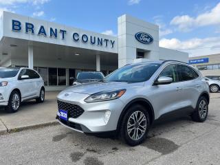 <p class=MsoNoSpacing><br />KEY FEATURES: 2020 Escape, SEL, Silver, AWD, 1.5L engine, 8 speed auto, Leather seats, Heated seats, Co-Pilot360, Navigation, Adaptive cruise, Keyless entry, reverse backup camera, Power liftgate, Reverse sensors, Remote start, Lane keeping system, Ford pass, SYNC, BLIS, Auto stop-start, power windows power locks and more.</p><p class=MsoNoSpacing><br />Please Call 519-756-6191, Email sales@brantcountyford.ca for more information and availability on this vehicle.<span style=mso-spacerun: yes;>  </span>Brant County Ford is a family owned dealership and has been a proud member of the Brantford community for over 40 years!</p><p class=MsoNoSpacing> </p><p class=MsoNoSpacing><br />** PURCHASE PRICE ONLY (Includes) Fords Delivery Allowance</p><p class=MsoNoSpacing><br />** See dealer for details.</p><p class=MsoNoSpacing>*Please note all prices are plus HST and Licensing.</p><p class=MsoNoSpacing>* Prices in Ontario, Alberta and British Columbia include OMVIC/AMVIC fee (where applicable), accessories, other dealer installed options, administration and other retailer charges.</p><p class=MsoNoSpacing>*The sale price assumes all applicable rebates and incentives (Delivery Allowance/Non-Stackable Cash/3-Payment rebate/SUV Bonus/Winter Bonus, Safety etc</p><p class=MsoNoSpacing>All prices are in Canadian dollars (unless otherwise indicated). Retailers are free to set individual prices.</p>