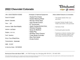 Used 2022 Chevrolet Colorado 4WD Z71 