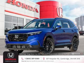<p><strong>Can you rely on a compact crossover SUV to empower your every adventure? Yes you can!</strong></p>

<p><strong>Powerful Performance:</strong> Under the hood, youll find a 1.5-litre, 16-valve, Direct Injection, DOHC, turbocharged 4-cylinder engine boasting 190 horsepower. Paired with a continuous variable transmission (CVT) and Real Time AWD with Intelligent Control System, this crossover SUV is engineered for excitement.</p>

<p><strong>Efficiency at its Best:</strong> The ECON mode (Eco mode) optimizes the i-VTEC® 4-cylinder engine and auxiliary systems to enhance fuel efficiency, delivering an impressive estimated 9.1/7.6/8.4 litres (City/Hwy/Combined) per 100 km.</p>

<p><strong>Safety First: </strong>The Honda Sensing technologies (safety technology), Adaptive Cruise Control with Low Speed Follow, Forward Collision Warning system, Collision Mitigation Braking system, Lane Departure Warning system, Lane Keeping Assist system and Road Departure Mitigation system, Traffic Sign Recognition, Blind Spot Information (BSI) System, Traffic Jam Assist and Rear Cross Traffic Monitor system are designed to help make your drive safer than ever before.</p>

<p><strong>Seamless Connectivity:</strong> Stay connected effortlessly with Apple CarPlay (Apple Auto) and Android Auto (Android Play) compatibility. Your smartphones key content is showcased on the crisp 7-inch display audio system with HondaLink Next Generation. Enjoy HandsFreeLink-Bilingual Bluetooth® wireless mobile phone interface, Bluetooth® Streaming Audio, and two USB device connectors.</p>

<p><strong>Comfort and Convenience:</strong> Inside, experience comfort with a 12-way power-adjustable drivers seat, including power lumbar support. Let a bit of the great outdoors in with the one-touch power moonroof (sunroof). The leather-wrapped steering wheel, sport pedals, and leather-wrapped shift knob add a touch of style to the interior.</p>

<p><strong>Family-Friendly:</strong> Theres room for the whole family and all their gear with the power tailgate and roof rails. The remote engine starter and proximity key entry with pushbutton (push button) start get you on your way faster. Plus, the bold 18-inch aluminum-alloy wheels and advanced lighting features, including LED daytime running lights, auto-on/off projector-beam halogen headlights, auto high-beams, and fog lights, illuminate your path to new adventures.</p>

<p><em><strong><span style=color:#ff0000>Premium paint charge of $300 is not included on all colours/models.</span> </strong></em></p>

<p><em><strong>Incoming factory order, available for sale.</strong></em></p>

<p>Experience the Difference at Cambridge Centre Honda! Why Test Drive Here? You choose: drive with a sales person or on your own, extended overnight and at home test drives available. Why Purchase Here? VIP Coupon Booklet: up to $1000 in service & other savings, FREE Ontario-Wide Delivery. Cambridge Centre Honda proudly serves customers from Cambridge, Kitchener, Waterloo, Brantford, Hamilton, Waterford, Brant, Woodstock, Paris, Branchton, Preston, Hespeler, Galt, Puslinch, Morriston, Roseville, Plattsville, New Hamburg, Baden, Tavistock, Stratford, Wellesley, St. Clements, St. Jacobs, Elmira, Breslau, Guelph, Fergus, Elora, Rockwood, Halton Hills, Georgetown, Milton and all across Ontario!</p>