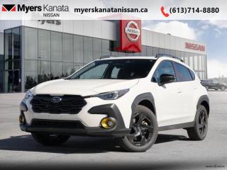 <b>Heated Steering Wheel,  Blind Spot Detection,  Proximity Key,  Heated Seats,  Apple CarPlay!</b><br> <br>  Compare at $37731 - KANATA NISSAN PRICE is just $35595! <br> <br>   Inspiring confidence on every type of surface, this 2024 Subaru Crosstrek shines in all possible conditions. This  2024 Subaru Crosstrek is fresh on our lot in Kanata. This  SUV has 15,107 kms. Its  white in colour  . It has an automatic transmission and is powered by a  182HP 2.5L 4 Cylinder Engine. <br> <br> Our Crosstreks trim level is Onyx. This Crosstrek Onyx features power-adjustable heated front seats, a heated steering wheel, Subaru STARLINK connected services, rear/side vehicle detection, proximity keyless entry and front fog lights, along with great standard features such as switchable drive modes and full-time all-wheel-drive, LED lights with automatic high beams, power-heated side mirrors, roof rack rails, and aluminum alloy wheels. Interior features include dual-zone climate control, simulated carbon trim, power rear windows, front and rear cupholders, and an upgraded 11.6-inch infotainment screen with Android Auto, Apple CarPlay, and SiriusXM streaming radio. Safety features include EyeSight with pre-collision braking, lane keeping assist and lane departure warning, forward collision mitigation, and a rearview camera. This vehicle has been upgraded with the following features: Heated Steering Wheel,  Blind Spot Detection,  Proximity Key,  Heated Seats,  Apple Carplay,  Android Auto,  Adaptive Cruise Control. <br> <br/><br>*LIFETIME ENGINE TRANSMISSION WARRANTY NOT AVAILABLE ON VEHICLES WITH KMS EXCEEDING 140,000KM, VEHICLES 8 YEARS & OLDER, OR HIGHLINE BRAND VEHICLE(eg. BMW, INFINITI. CADILLAC, LEXUS...)<br> Come by and check out our fleet of 40+ used cars and trucks and 100+ new cars and trucks for sale in Kanata.  o~o