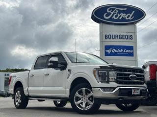 <b>Leather Seats,  Cooled Seats,  Aluminum Wheels,  Apple CarPlay,  Android Auto!</b><br> <br> Gear up for winter with Bourgeois Motors Ford! Throughout November, when you purchase, lease, or finance any in-stock new or pre-owned vehicle you can take advantage of our volume discount pricing on winter wheel and tire packages! Speak with your sales consultant to find out how you can get a grip on winter driving while keeping your cash in your pockets. Stay ahead of winter and your budget at Bourgeois Motors Ford! <br> <br> Compare at $54070 - Our Price is just $52495! <br> <br>   The Ford F-Series is the best-selling vehicle in Canada for a reason. Its simply the most trusted pickup for getting the job done. This  2021 Ford F-150 is fresh on our lot in Midland. <br> <br>The perfect truck for work or play, this versatile Ford F-150 gives you the power you need, the features you want, and the style you crave! With high-strength, military-grade aluminum construction, this F-150 cuts the weight without sacrificing toughness. The interior design is first class, with simple to read text, easy to push buttons and plenty of outward visibility. With productivity at the forefront of design, the 2021 F-150 makes use of every single component was built to get the job done right!This  Crew Cab 4X4 pickup  has 59,798 kms. Its  white in colour  . It has a 10 speed automatic transmission and is powered by a  400HP 5.0L 8 Cylinder Engine.  This unit has some remaining factory warranty for added peace of mind. <br> <br> Our F-150s trim level is Lariat. This luxurious Ford F-150 Lariat comes loaded with premium features such as leather heated and cooled seats, body coloured exterior accents, a proximity key with push button start and smart device remote start, pro trailer backup assist and Ford Co-Pilot360 that features lane keep assist, blind spot detection, pre-collision assist with automatic emergency braking and rear parking sensors. Enhanced features also includes unique aluminum wheels, SYNC 4 with enhanced voice recognition featuring connected navigation, Apple CarPlay and Android Auto, FordPass Connect 4G LTE, power adjustable pedals, a powerful Bang & Olufsen audio system with SiriusXM radio, cargo box lights, dual zone climate control and a handy rear view camera to help when backing out of tight spaces. This vehicle has been upgraded with the following features: Leather Seats,  Cooled Seats,  Aluminum Wheels,  Apple Carplay,  Android Auto,  Ford Co-pilot360,  Pro Trailer Backup Assist. <br> To view the original window sticker for this vehicle view this <a href=http://www.windowsticker.forddirect.com/windowsticker.pdf?vin=1FTFW1E58MKE27357 target=_blank>http://www.windowsticker.forddirect.com/windowsticker.pdf?vin=1FTFW1E58MKE27357</a>. <br/><br> <br>To apply right now for financing use this link : <a href=https://www.bourgeoismotors.com/credit-application/ target=_blank>https://www.bourgeoismotors.com/credit-application/</a><br><br> <br/><br>At Bourgeois Motors Ford in Midland, Ontario, we proudly present the regions most expansive selection of used vehicles, ensuring youll find the perfect ride in our shared inventory. With a network of dealers serving Midland and Parry Sound, your ideal vehicle is within reach. Experience a stress-free shopping journey with our family-owned and operated dealership, where your needs come first. For over 78 years, weve been committed to serving Midland, Parry Sound, and nearby communities, building trust and providing reliable, quality vehicles. Discover unmatched value, exceptional service, and a legacy of excellence at Bourgeois Motors Fordwhere your satisfaction is our priority.Please note that our inventory is shared between our locations. To avoid disappointment and to ensure that were ready for your arrival, please contact us to ensure your vehicle of interest is waiting for you at your preferred location. <br> Come by and check out our fleet of 80+ used cars and trucks and 220+ new cars and trucks for sale in Midland.  o~o