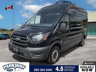 Agate Black Metallic 2020 Ford Transit-250 Base 101A 101A 3D Cargo Van V6 10-Speed Automatic with Overdrive RWD 4.10 Limited-Slip Axle Ratio, Air Conditioning, AM/FM Stereo, Auto High-beam Headlights, Block heater, Cruise Control w/Adjustable Spd Limiting Device (ASLD), Delay-off headlights, Driver door bin, Front & Rear Vinyl Floor Covering, Fully automatic headlights, Illuminated Sun Visors, Interior Upgrade Package, Order Code 101A, Passenger door bin, Power steering, Power windows, Remote keyless entry, Steering wheel mounted audio controls, Variably intermittent wipers, Wheels: 16 Silver Steel w/Black Hubcap.