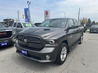 The 2017 RAM 1500 4x4 Crew Cab Sport is a top-of-the-line pickup truck that offers both power and style. With its strong 4x4 capability, this truck is built to handle any terrain with ease. The spacious Crew Cab allows for plenty of room for passengers, making it perfect for both work and play. Equipped with Bluetooth technology, you can easily stay connected on the go, while the backup camera provides added safety and convenience. The sleek alloy wheels add a touch of sophistication to the rugged design of this truck. Dont miss out on the opportunity to own this versatile and reliable vehicle. Upgrade your driving experience with the 2017 RAM 1500 4x4 Crew Cab Sport.

G. D. Coates - The Original Used Car Superstore!
 
  Our Financing: We have financing for everyone regardless of your history. We have been helping people rebuild their credit since 1973 and can get you approvals other dealers cant. Our credit specialists will work closely with you to get you the approval and vehicle that is right for you. Come see for yourself why were known as The Home of The Credit Rebuilders!
 
  Our Warranty: G. D. Coates Used Car Superstore offers fully insured warranty plans catered to each customers individual needs. Terms are available from 3 months to 7 years and because our customers come from all over, the coverage is valid anywhere in North America.
 
  Parts & Service: We have a large eleven bay service department that services most makes and models. Our service department also includes a cleanup department for complete detailing and free shuttle service. We service what we sell! We sell and install all makes of new and used tires. Summer, winter, performance, all-season, all-terrain and more! Dress up your new car, truck, minivan or SUV before you take delivery! We carry accessories for all makes and models from hundreds of suppliers. Trailer hitches, tonneau covers, step bars, bug guards, vent visors, chrome trim, LED light kits, performance chips, leveling kits, and more! We also carry aftermarket aluminum rims for most makes and models.
 
  Our Story: Family owned and operated since 1973, we have earned a reputation for the best selection, the best reconditioned vehicles, the best financing options and the best customer service! We are a full service dealership with a massive inventory of used cars, trucks, minivans and SUVs. Chrysler, Dodge, Jeep, Ford, Lincoln, Chevrolet, GMC, Buick, Pontiac, Saturn, Cadillac, Honda, Toyota, Kia, Hyundai, Subaru, Suzuki, Volkswagen - Weve Got Em! Come see for yourself why G. D. Coates Used Car Superstore was voted Barries Best Used Car Dealership!