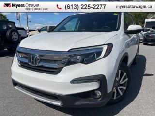 <b>CERTIFIED</b><br>   Compare at $34917 - Myers Cadillac is just $33900! <br> <br>JUST IN - 2020 HONDA PILOT EX/L NAVI! WHITE  ON GREY LEATHER, HEATED SEATS, ALLOY WHEELS, POWER LIFGATE ,REMOTE START, NAV, APPLE CARPLAY, 3RD ROW, ONE OWNER, CLEAN CARFAX, CERTIFIED, NO ADMIN FEES<br> <br>To apply right now for financing use this link : <a href=https://creditonline.dealertrack.ca/Web/Default.aspx?Token=b35bf617-8dfe-4a3a-b6ae-b4e858efb71d&Lang=en target=_blank>https://creditonline.dealertrack.ca/Web/Default.aspx?Token=b35bf617-8dfe-4a3a-b6ae-b4e858efb71d&Lang=en</a><br><br> <br/><br>All prices include Admin fee and Etching Registration, applicable Taxes and licensing fees are extra.<br>*LIFETIME ENGINE TRANSMISSION WARRANTY NOT AVAILABLE ON VEHICLES WITH KMS EXCEEDING 140,000KM, VEHICLES 8 YEARS & OLDER, OR HIGHLINE BRAND VEHICLE(eg. BMW, INFINITI. CADILLAC, LEXUS...)<br> Come by and check out our fleet of 40+ used cars and trucks and 140+ new cars and trucks for sale in Ottawa.  o~o