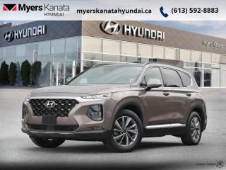 <b>Active Blind Spot Assist,  Heated Seats,  Heated Steering Wheel,  Forward Collision Assist,  Lane Keep Assist!</b><br> <br>    With the 2020 Hyundai Santa Fe, you can have it all: style, capability, and comfort. This  2020 Hyundai Santa Fe is fresh on our lot in Kanata. <br> <br>The Hyundai Santa Fe is all about making your drive safer, and it starts with the SuperStructure at its core. This frame is engineered with Advanced High Strength Steel for superior rigidity and strength to provide added protection in the event you cannot avoid a collision from happening. But beyond the strong foundation you are surrounded by a suite of available driver assistance technologies actively scanning your surroundings to help keep you safe on your journeys. Theyve been developed to help alert you to, and even avoid, unexpected dangers on the road and include the worlds first Safe Exit Assist technology. Discover an SUV that helps you protect not only you and your passengers, but also the people around you. This  SUV has 90,491 kms. Its  bronze in colour  . It has an automatic transmission and is powered by a  235HP 2.0L 4 Cylinder Engine. <br> <br> Our Santa Fes trim level is Preferred. This Santa Fe Preferred has all the driver assistance and safety features you could need with active blind spot and rear cross traffic assistance, easy exit seats, parking distance assist, BlueLink remote activation, dual zone automatic climate control, proximity key entry. Other features include forward collision mitigation with pedestrian detection, adaptive cruise control with stop and go, lane keep assist, driver attention assistance, automatic high beams, a 7 inch touchscreen, Android Auto, Apple CarPlay, heated seats and steering wheel, Bluetooth, automatic headlamps, LED accent lighting, drive mode select, aluminum wheels, and fog lights. This vehicle has been upgraded with the following features: Active Blind Spot Assist,  Heated Seats,  Heated Steering Wheel,  Forward Collision Assist,  Lane Keep Assist,  Bluelink,  Apple Carplay. <br> <br>To apply right now for financing use this link : <a href=https://www.myerskanatahyundai.com/finance/ target=_blank>https://www.myerskanatahyundai.com/finance/</a><br><br> <br/><br> Buy this vehicle now for the lowest weekly payment of <b>$83.95</b> with $0 down for 96 months @ 8.99% APR O.A.C. ( Plus applicable taxes -  and licensing fees   ).  See dealer for details. <br> <br>Smart buyers buy at Myers where all cars come Myers Certified including a 1 year tire and road hazard warranty (some conditions apply, see dealer for full details.)<br> <br>This vehicle is located at Myers Kanata Hyundai 400-2500 Palladium Dr Kanata, Ontario.<br>*LIFETIME ENGINE TRANSMISSION WARRANTY NOT AVAILABLE ON VEHICLES WITH KMS EXCEEDING 140,000KM, VEHICLES 8 YEARS & OLDER, OR HIGHLINE BRAND VEHICLE(eg. BMW, INFINITI. CADILLAC, LEXUS...)<br> Come by and check out our fleet of 30+ used cars and trucks and 40+ new cars and trucks for sale in Kanata.  o~o