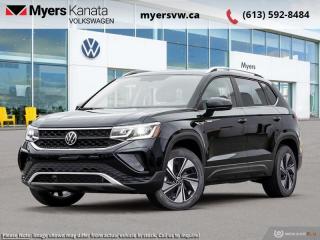 <b>19 Alloy Wheels!</b><br> <br> <br> <br>  This VW Taos is a daily driver thats anything but everyday. <br> <br>The VW Taos was built for the adventurer in all of us. With all the tech you need for a daily driver married to all the classic VW capability, this SUV can be your weekend warrior, too. Exceeding every expectation was the design motto for this compact SUV, and VW engineers delivered. For an SUV thats just right, check out this 2024 Volkswagen Taos.<br> <br> This deep black pearl SUV  has an automatic transmission and is powered by a  1.5L I4 16V GDI DOHC Turbo engine.<br> <br> Our Taoss trim level is Highline 4MOTION. This range-topping Highline 4MOTION trim features a dual-panel glass sunroof, BeatsAudio premium audio and leather upholstery. The standard features continue with adaptive cruise control, dual-zone climate control, remote engine start, lane keep assist with lane departure warning, and an upgraded 8-inch infotainment screen with inbuilt navigation, VW Car-Net services. Additional features include ventilated and heated front seats, a heated leatherette-wrapped steering wheel, remote keyless entry, and a wireless charging pad. Safety features include blind spot detection, front and rear collision mitigation, autonomous emergency braking, and a back-up camera. This vehicle has been upgraded with the following features: 19 Alloy Wheels. <br><br> <br>To apply right now for financing use this link : <a href=https://www.myersvw.ca/en/form/new/financing-request-step-1/44 target=_blank>https://www.myersvw.ca/en/form/new/financing-request-step-1/44</a><br><br> <br/> See dealer for details. <br> <br>Call one of our experienced Sales Representatives today and book your very own test drive! Why buy from us? Move with the Myers Automotive Group since 1942! We take all trade-ins - Appraisers on site!<br> Come by and check out our fleet of 30+ used cars and trucks and 130+ new cars and trucks for sale in Kanata.  o~o