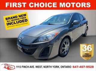 Welcome to First Choice Motors, the largest car dealership in Toronto of pre-owned cars, SUVs, and vans priced between $5000-$15,000. With an impressive inventory of over 300 vehicles in stock, we are dedicated to providing our customers with a vast selection of affordable and reliable options. <br><br>Were thrilled to offer a used 2010 Mazda MAZDA3 GX, grey color with 238,000km (STK#7390) This vehicle was $6490 NOW ON SALE FOR $5990. It is equipped with the following features:<br>- Automatic Transmission<br>- Hatchback<br>- Power windows<br>- Power locks<br>- Power mirrors<br>- Air Conditioning<br><br>At First Choice Motors, we believe in providing quality vehicles that our customers can depend on. All our vehicles come with a 36-day FULL COVERAGE warranty. We also offer additional warranty options up to 5 years for our customers who want extra peace of mind.<br><br>Furthermore, all our vehicles are sold fully certified with brand new brakes rotors and pads, a fresh oil change, and brand new set of all-season tires installed & balanced. You can be confident that this car is in excellent condition and ready to hit the road.<br><br>At First Choice Motors, we believe that everyone deserves a chance to own a reliable and affordable vehicle. Thats why we offer financing options with low interest rates starting at 7.9% O.A.C. Were proud to approve all customers, including those with bad credit, no credit, students, and even 9 socials. Our finance team is dedicated to finding the best financing option for you and making the car buying process as smooth and stress-free as possible.<br><br>Our dealership is open 7 days a week to provide you with the best customer service possible. We carry the largest selection of used vehicles for sale under $9990 in all of Ontario. We stock over 300 cars, mostly Hyundai, Chevrolet, Mazda, Honda, Volkswagen, Toyota, Ford, Dodge, Kia, Mitsubishi, Acura, Lexus, and more. With our ongoing sale, you can find your dream car at a price you can afford. Come visit us today and experience why we are the best choice for your next used car purchase!<br><br>All prices exclude a $10 OMVIC fee, license plates & registration  and ONTARIO HST (13%)