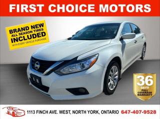 Welcome to First Choice Motors, the largest car dealership in Toronto of pre-owned cars, SUVs, and vans priced between $5000-$15,000. With an impressive inventory of over 300 vehicles in stock, we are dedicated to providing our customers with a vast selection of affordable and reliable options. <br><br>Were thrilled to offer a used 2017 Nissan Altima S, white color with 195,000km (STK#7396) This vehicle was $11990 NOW ON SALE FOR $10990. It is equipped with the following features:<br>- Automatic Transmission<br>- Heated seats<br>- Reverse camera<br>- Power windows<br>- Power locks<br>- Power mirrors<br>- Air Conditioning<br><br>At First Choice Motors, we believe in providing quality vehicles that our customers can depend on. All our vehicles come with a 36-day FULL COVERAGE warranty. We also offer additional warranty options up to 5 years for our customers who want extra peace of mind.<br><br>Furthermore, all our vehicles are sold fully certified with brand new brakes rotors and pads, a fresh oil change, and brand new set of all-season tires installed & balanced. You can be confident that this car is in excellent condition and ready to hit the road.<br><br>At First Choice Motors, we believe that everyone deserves a chance to own a reliable and affordable vehicle. Thats why we offer financing options with low interest rates starting at 7.9% O.A.C. Were proud to approve all customers, including those with bad credit, no credit, students, and even 9 socials. Our finance team is dedicated to finding the best financing option for you and making the car buying process as smooth and stress-free as possible.<br><br>Our dealership is open 7 days a week to provide you with the best customer service possible. We carry the largest selection of used vehicles for sale under $9990 in all of Ontario. We stock over 300 cars, mostly Hyundai, Chevrolet, Mazda, Honda, Volkswagen, Toyota, Ford, Dodge, Kia, Mitsubishi, Acura, Lexus, and more. With our ongoing sale, you can find your dream car at a price you can afford. Come visit us today and experience why we are the best choice for your next used car purchase!<br><br>All prices exclude a $10 OMVIC fee, license plates & registration  and ONTARIO HST (13%)