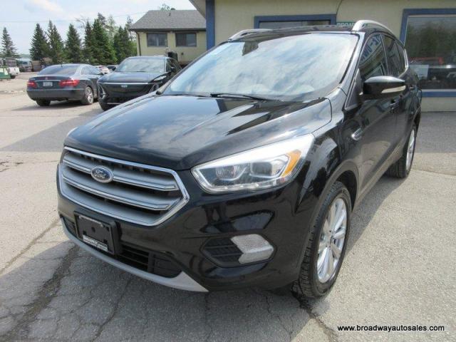 2017 Ford Escape FOUR-WHEEL DRIVE TITANIUM-MODEL 5 PASSENGER 2.0L - ECO-BOOST.. NAVIGATION.. PANORAMIC SUNROOF.. LEATHER.. HEATED SEATS & WHEEL..