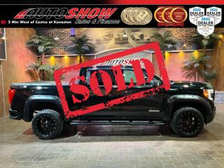 <strong>*** BLACKED-OUT GMC 1500 ELEVATION!! *** 7 INCH TOUCHSCREEN, HEATED SEATS & STEERING WHEEL, CARPLAY!! *** TONNEAU, RUNNING BOARDS, BEDLINER, AFTERMARKET LED LIGHTS!! *** </strong>Gorgeous blacked-out Sierra Elevation w/ tons of upgrades & aftermarket accessories! Bought and serviced since new at Gautier GMC right here in Winnipeg! Colour-Matched bumpers & grille give this truck quite an aggressive look and presence on and off-road! Lots of amazing tech and features like <strong>HEATED SEATS</strong>......<strong>HEATED STEERING WHEEL</strong>......<strong>REMOTE START</strong>......Aftermarket <strong>LED </strong>Market Lights (Hood & Roof)......<strong>FENDER FLARES</strong>......<strong>RUNNING BOARDS</strong>......Tonno Pro <strong>TONNEAU COVER</strong>......<strong>BEDLINER</strong>......Backup Camera......Electronic Parking Brake......Rain Guards......<strong>POWER ADJUSTABLE SEAT </strong>w/ Lumbar Support......Digital <strong>VIC </strong>(Vehicle Information Center)......Power Locking Tailgate......Dual Zone Automatic Climate Control......Auto Start/Stop......Hill Descent Control......Privacy Tinted Windows......<strong>LED </strong>Lights......Gloss Black Grille......Dual Exit Exhaust......Push Button Ignition......Electronic Shift on the Fly <strong>4X4/4WD </strong>System......<strong>TOW PACKAGE </strong>w/ Factory Integrated Trailer Brake Controller......4-Pin & 7-Pin Wiring......<strong>5.3L V8 </strong>Engine......<strong>10-SPEED </strong>Automatic Transmission......Optional <strong>MAYHEM 20 INCH ALLOY RIMS </strong>w/ <strong>TERRAIN PRO A/T TIRES </strong>Available!!<br /><br />PLEASE NOTE: AFTERMARKET WHEEL & TIRE PACKAGE (PICTURED) IS AVAILABLE AT AN ADDED COST, ADVERTISED PRICE INCLUDES FACTORY SET.<br /><br />This blacked-out Sierra comes with Fitted All Weather Mats, and 209,000kms. Now sale priced at just $32,800 with Financing & Extended Warranty available!!<br /><br /><br />Will accept trades. Please call (204)560-6287 or View at 3165 McGillivray Blvd. (Conveniently located two minutes West from Costco at corner of Kenaston and McGillivray Blvd.)<br /><br />In addition to this please view our complete inventory of used <a href=\https://www.autoshowwinnipeg.com/used-trucks-winnipeg/\>trucks</a>, used <a href=\https://www.autoshowwinnipeg.com/used-cars-winnipeg/\>SUVs</a>, used <a href=\https://www.autoshowwinnipeg.com/used-cars-winnipeg/\>Vans</a>, used <a href=\https://www.autoshowwinnipeg.com/new-used-rvs-winnipeg/\>RVs</a>, and used <a href=\https://www.autoshowwinnipeg.com/used-cars-winnipeg/\>Cars</a> in Winnipeg on our website: <a href=\https://www.autoshowwinnipeg.com/\>WWW.AUTOSHOWWINNIPEG.COM</a><br /><br />Complete comprehensive warranty is available for this vehicle. Please ask for warranty option details. All advertised prices and payments plus taxes (where applicable).<br /><br />Winnipeg, MB - Manitoba Dealer Permit # 4908        <p>Sold to another happy customer</p>