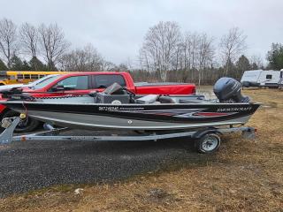 Looking for an affordable fishing boat?  Heres the perfect one!  Has a 50 Yamaha on the back, side console, Helix, Trolling motor, bluetooth audio system, swivel seats, cup holders, live well, trailer.  Financing available.  You need to book an appointment in advance as this boat isnt on the lot currently.