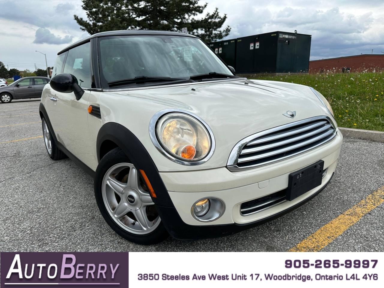 <p><br></p><p><span><span><strong>2010 Mini Cooper White On Black Leather Interior</strong></span><br></span></p><p><span><span></span><span> </span>1.6L </span><span><span></span><span> </span>Front Wheel Drive </span><span><span></span> Automatic </span><span><span></span><span> </span>Push Start Engine </span><span><span></span><span> </span>A/C <span></span><span> </span>Leather Interior </span><span><span></span><span> </span>Heated Seats </span><span><span></span> Panoramic Sunroof <span></span> </span><span>USB Input </span><span><span></span><span> </span>AUX Input </span><span><span></span><span> </span>Power Options </span><span><span></span><span> </span>Keyless Entry </span><span><span></span> Alloy Wheels </span><span> Fog Lights </span></p><p><strong><br></strong></p><p><strong>*** ACCIDENT FREE *** CLEAN CARFAX ***</strong><br></p><p><span><strong>*** Fully Certified ***</strong></span></p><p><span><strong>*** ONLY 192,989 KM ***</strong></span></p><p><span><strong><br></strong></span></p><p><strong>CARFAX REPORT: <a href=https://image123.azureedge.net/autoberrycanada/1ace1835-e659-419d-900f-561926345dc9-2010_Mini%20Cooper%20Carfax.pdf>https://image123.azureedge.net/autoberrycanada/1ace1835-e659-419d-900f-561926345dc9-2010_Mini%20Cooper%20Carfax.pdf</a><span id=jodit-selection_marker_1726860835708_9630887028978152 data-jodit-selection_marker=start style=line-height: 0; display: none;></span></strong><br></p> <span id=jodit-selection_marker_1689009751050_8404320760089252 data-jodit-selection_marker=start style=line-height: 0; display: none;></span>