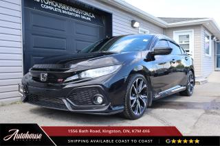 The 2018 Honda Civic Si M6 is packed full of features like a 1.5L Turbocharged DOHC 4-cylinder engine with Manual Transmission, MacPherson strut front suspension and multi-link rear suspension, HondaLink® connectivity with a 7-inch display audio system, Power moonroof, Honda LaneWatch, Honda Sensing® safety and driver-assistive technologies including collision mitigation braking system, road departure mitigation system, adaptive cruise control, and lane keeping assist system and so much more! This vehicle also comes with a clean CARFAX. 





<p>**PLEASE CALL TO BOOK YOUR TEST DRIVE! THIS WILL ALLOW US TO HAVE THE VEHICLE READY BEFORE YOU ARRIVE. THANK YOU!**</p>

<p>The above advertised price and payment quote are applicable to finance purchases. <strong>Cash pricing is an additional $699. </strong> We have done this in an effort to keep our advertised pricing competitive to the market. Please consult your sales professional for further details and an explanation of costs. <p>

<p>WE FINANCE!! Click through to AUTOHOUSEKINGSTON.CA for a quick and secure credit application!<p><strong>

<p><strong>All of our vehicles are ready to go! Each vehicle receives a multi-point safety inspection, oil change and emissions test (if needed). Our vehicles are thoroughly cleaned inside and out.<p>

<p>Autohouse Kingston is a locally-owned family business that has served Kingston and the surrounding area for more than 30 years. We operate with transparency and provide family-like service to all our clients. At Autohouse Kingston we work with more than 20 lenders to offer you the best possible financing options. Please ask how you can add a warranty and vehicle accessories to your monthly payment.</p>

<p>We are located at 1556 Bath Rd, just east of Gardiners Rd, in Kingston. Come in for a test drive and speak to our sales staff, who will look after all your automotive needs with a friendly, low-pressure approach. Get approved and drive away in your new ride today!</p>

<p>Our office number is 613-634-3262 and our website is www.autohousekingston.ca. If you have questions after hours or on weekends, feel free to text Kyle at 613-985-5953. Autohouse Kingston  It just makes sense!</p>

<p>Office - 613-634-3262</p>

<p>Kyle Hollett (Sales) - Extension 104 - Cell - 613-985-5953; kyle@autohousekingston.ca</p>

<p>Joe Purdy (Finance) - Extension 103 - Cell  613-453-9915; joe@autohousekingston.ca</p>

<p>Brian Doyle (Sales and Finance) - Extension 106 -  Cell  613-572-2246; brian@autohousekingston.ca</p>

<p>Bradie Johnston (Director of Awesome Times) - Extension 101 - Cell - 613-331-1121; bradie@autohousekingston.ca</p>