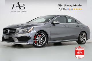 This Powerful 2016 Mercedes-Benz CLA 45 AMG is a local Ontario vehicle with a clean Carfax report. It offers a thrilling driving experience with advanced technology, luxurious amenities, and dynamic performance, making it a desirable choice for enthusiasts seeking a compact luxury sedan with sports car-like performance.

Key Features Includes:

- CLA 45 AMG
- Turbo 4matic
- Navigation
- Bluetooth
- Backup Camera
- Parking Sensors
- Harman Kardon Sound System
- Sirius XM Radio
- Front Heated Seats
- Cruise Control
- Collision Prevention Assist
- Attention Assist
- Blind Spot Assist
- Red Brake Calipers
- 18" Alloy Wheels 

NOW OFFERING 3 MONTH DEFERRED FINANCING PAYMENTS ON APPROVED CREDIT. 

Looking for a top-rated pre-owned luxury car dealership in the GTA? Look no further than Toronto Auto Brokers (TAB)! Were proud to have won multiple awards, including the 2024 AutoTrader Best Priced Dealer, 2024 CBRB Dealer Award, the Canadian Choice Award 2024, the 2024 BNS Award, the 2024 Three Best Rated Dealer Award, and many more!

With 30 years of experience serving the Greater Toronto Area, TAB is a respected and trusted name in the pre-owned luxury car industry. Our 30,000 sq.Ft indoor showroom is home to a wide range of luxury vehicles from top brands like BMW, Mercedes-Benz, Audi, Porsche, Land Rover, Jaguar, Aston Martin, Bentley, Maserati, and more. And we dont just serve the GTA, were proud to offer our services to all cities in Canada, including Vancouver, Montreal, Calgary, Edmonton, Winnipeg, Saskatchewan, Halifax, and more.

At TAB, were committed to providing a no-pressure environment and honest work ethics. As a family-owned and operated business, we treat every customer like family and ensure that every interaction is a positive one. Come experience the TAB Lifestyle at its truest form, luxury car buying has never been more enjoyable and exciting!

We offer a variety of services to make your purchase experience as easy and stress-free as possible. From competitive and simple financing and leasing options to extended warranties, aftermarket services, and full history reports on every vehicle, we have everything you need to make an informed decision. We welcome every trade, even if youre just looking to sell your car without buying, and when it comes to financing or leasing, we offer same day approvals, with access to over 50 lenders, including all of the banks in Canada. Feel free to check out your own Equifax credit score without affecting your credit score, simply click on the Equifax tab above and see if you qualify.

So if youre looking for a luxury pre-owned car dealership in Toronto, look no further than TAB! We proudly serve the GTA, including Toronto, Etobicoke, Woodbridge, North York, York Region, Vaughan, Thornhill, Richmond Hill, Mississauga, Scarborough, Markham, Oshawa, Peteborough, Hamilton, Newmarket, Orangeville, Aurora, Brantford, Barrie, Kitchener, Niagara Falls, Oakville, Cambridge, Kitchener, Waterloo, Guelph, London, Windsor, Orillia, Pickering, Ajax, Whitby, Durham, Cobourg, Belleville, Kingston, Ottawa, Montreal, Vancouver, Winnipeg, Calgary, Edmonton, Regina, Halifax, and more.

Call us today or visit our website to learn more about our inventory and services. And remember, all prices exclude applicable taxes and licensing, and vehicles can be certified at an additional cost of $799.

Reviews:
  * The Mercedes CLA impressed owners with a striking cabin that authentically conveys a sense of premium luxury, as well as decent feature-content bang for the buck. The punchy performance from the high-torque engine is highly rated, as is fuel mileage. Powerful brakes and relatively low noise levels at higher speeds helped round out the package. By and large, owners say that the CLA effectively serves up a taste of the big-dollar motoring experience that pricier Mercedes models are known for, but