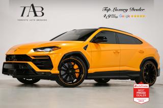 This Powerful 2021 Lamborghini Urus Pearl Capsule is a 1-Owner, local Ontario vehicle with a clean Carfax report and remaining manufacture warranty until June 1, 2024 or 60,000kms. It offers a unique combination of breathtaking performance, luxurious comfort, and advanced technology, making it a standout choice in the high-performance luxury SUV segment.

Key Features Includes:

- Pearl Capsule                     $24798
- Orange Brake Calipers       $1644
- Panoramic Sunroof             $3793
- Black Roof Rails                  $1391
- Diamond Stitching               $1012
- Leather Piping and Double Stitching     $886
- Multifunctional Heated Steering Wheel    $886
- Stitching on Steering Wheel                   $506
- Front Seats with Ventilation and Massage    $4173
- Park Assistant Package                           $4426
- Bang & Olufsen 3D Audio System           $8347
- Off Road Modes and Trailer Towing         $886
- Ambient Light Package                            $4173
- Sunshine Package                                   $2150
- Hands Free Tailgate                                 $1138
- Washing Package                                     $1138
- Connect Vehicle Tracking System            $2023
- Heated and Heat Reflective Windscreen $1138
- Acoustic and Heat Insulated Glasses       $1391
- 21" Spare Wheel                                      $886
- Navigation
- Bluetooth
- Heads up Display
- Backup Camera
- Apple Carplay
- Sirius XM Radio
- Rear Heated Seats
- Cruise Control
- Distance Warning
- Side Assist
- Intersection Assist
- Emergency Assist
- Lamborghini Precognition
- 23" Alloy Wheels 

 
NOW OFFERING 3 MONTH DEFERRED FINANCING PAYMENTS ON APPROVED CREDIT. 

Looking for a top-rated pre-owned luxury car dealership in the GTA? Look no further than Toronto Auto Brokers (TAB)! Were proud to have won multiple awards, including the 2024 AutoTrader Best Priced Dealer, 2024 CBRB Dealer Award, the Canadian Choice Award 2024, the 2024 BNS Award, the 2024 Three Best Rated Dealer Award, and many more!

With 30 years of experience serving the Greater Toronto Area, TAB is a respected and trusted name in the pre-owned luxury car industry. Our 30,000 sq.Ft indoor showroom is home to a wide range of luxury vehicles from top brands like BMW, Mercedes-Benz, Audi, Porsche, Land Rover, Jaguar, Aston Martin, Bentley, Maserati, and more. And we dont just serve the GTA, were proud to offer our services to all cities in Canada, including Vancouver, Montreal, Calgary, Edmonton, Winnipeg, Saskatchewan, Halifax, and more.

At TAB, were committed to providing a no-pressure environment and honest work ethics. As a family-owned and operated business, we treat every customer like family and ensure that every interaction is a positive one. Come experience the TAB Lifestyle at its truest form, luxury car buying has never been more enjoyable and exciting!

We offer a variety of services to make your purchase experience as easy and stress-free as possible. From competitive and simple financing and leasing options to extended warranties, aftermarket services, and full history reports on every vehicle, we have everything you need to make an informed decision. We welcome every trade, even if youre just looking to sell your car without buying, and when it comes to financing or leasing, we offer same day approvals, with access to over 50 lenders, including all of the banks in Canada. Feel free to check out your own Equifax credit score without affecting your credit score, simply click on the Equifax tab above and see if you qualify.

Call us today or visit our website to learn more about our inventory and services. And remember, all prices exclude applicable taxes and licensing, and vehicles can be certified at an additional cost of $799.