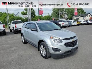 <b>Bluetooth,  Rear View Camera,  OnStar,  SiriusXM!</b><br> <br>     This  2017 Chevrolet Equinox is for sale today. <br> <br>The 2017 Chevrolet Equinox has struck the right chord for many compact crossover buyers. If you want an stylish and powerful compact SUV with a ton of passenger space, the 2017 Chevy Equinox is definitely worth a look. This  SUV has 97,413 kms. Its  silver in colour  . It has an automatic transmission and is powered by a  182HP 2.4L 4 Cylinder Engine. <br> <br> Our Equinoxs trim level is LS. No matter where you want to go, the 2017 Equinox is ready to take you there with in comfort and convenience. Packed with features like a 7 inch diagonal colour touch-screen display, bluetooth connectivity, SiriusXM radio and a USB port the Equinox LS will always keep you connected. This awesome SUV also comes with StabiliTrak electronic stability control system, OnStar, aluminum wheels and it even has a back up camera.  This vehicle has been upgraded with the following features: Bluetooth,  Rear View Camera,  Onstar,  Siriusxm. <br> <br>To apply right now for financing use this link : <a href=https://www.myerskemptvillegm.ca/finance/ target=_blank>https://www.myerskemptvillegm.ca/finance/</a><br><br> <br/><br> Buy this vehicle now for the lowest bi-weekly payment of <b>$110.86</b> with $0 down for 84 months @ 9.99% APR O.A.C. ( Plus applicable taxes -  Plus applicable fees   ).  See dealer for details. <br> <br>Myers deals with almost every major lender and can offer the most competitive financing options available. All of our premium used vehicles are fully detailed, subjected to a minimum 150 point inspection and are fully backed by the dealership and General Motors. <br><br>For more details on our Myers Exclusive Engine Transmission for life coverage, follow this link: <a href=https://www.myerskanatagm.ca/myers-engine-transmission-for-life/>Life Time Coverage</a>*LIFETIME ENGINE TRANSMISSION WARRANTY NOT AVAILABLE ON VEHICLES WITH KMS EXCEEDING 140,000KM, VEHICLES 8 YEARS & OLDER, OR HIGHLINE BRAND VEHICLE(eg. BMW, INFINITI. CADILLAC, LEXUS...) o~o