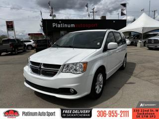 <b>Leatherette and Suede Seats,  Leather Steering Wheel,  Aluminum Wheels,  Dual-Zone AC,  Steering Wheel Audio Control!</b><br> <br>    The family friendly Dodge Grand Caravan is Canadas favorite minivan. This  2020 Dodge Grand Caravan is for sale today. <br> <br>With unbeatable value, this Grand Caravan offers a lot of options, versatility, and functionality at a phenomenal price. If you need a reliable, practical, and fuel efficient family hauler, then this Dodge Grand Caravan is your best bet. A real value for families, dont miss out on this amazing minivan.This  van has 70,913 kms. Its  white in colour  . It has a 6 speed automatic transmission and is powered by a  283HP 3.6L V6 Cylinder Engine.  It may have some remaining factory warranty, please check with dealer for details. <br> <br> Our Grand Caravans trim level is Premium Plus. For a more stylish and comfortable ride, this Premium Plus adds interior and exterior chrome accents, 17 inch aluminum wheels, fog lamps, a leather steering wheel with audio and cruise controls, leatherette and suede seats, dual-zone climate control, fuel economizer mode, touring suspension, power heated mirrors, 2nd & 3rd row in-floor Super Stow n Go seats, roof rack system, rear view camera with ParkSense rear parking sensors, remote keyless entry, and streaming audio multimedia system with 4 speakers and much more. This vehicle has been upgraded with the following features: Leatherette And Suede Seats,  Leather Steering Wheel,  Aluminum Wheels,  Dual-zone Ac,  Steering Wheel Audio Control,  Fog Lamps,  Remote Keyless Entry. <br> To view the original window sticker for this vehicle view this <a href=http://www.chrysler.com/hostd/windowsticker/getWindowStickerPdf.do?vin=2C4RDGCG1LR239001 target=_blank>http://www.chrysler.com/hostd/windowsticker/getWindowStickerPdf.do?vin=2C4RDGCG1LR239001</a>. <br/><br> <br>To apply right now for financing use this link : <a href=https://www.platinumautosport.com/credit-application/ target=_blank>https://www.platinumautosport.com/credit-application/</a><br><br> <br/><br> Buy this vehicle now for the lowest bi-weekly payment of <b>$181.67</b> with $0 down for 96 months @ 5.99% APR O.A.C. ( Plus applicable taxes -  Plus applicable fees   ).  See dealer for details. <br> <br><br> We know that you have high expectations, and as car dealers, we enjoy the challenge of meeting and exceeding those standards each and every time. Allow us to demonstrate our commitment to excellence! </br>

<br> As your one stop shop for quality pre owned vehicles and hassle free auto financing in Saskatoon, we provide the following offers & incentives for our valued clients in Saskatchewan, Alberta & Manitoba. </br> o~o