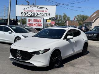 Used 2020 Mazda MAZDA3 PEARL WHITE SPORT GT / LOADED / RED LTHR / SUNROOF for sale in Mississauga, ON